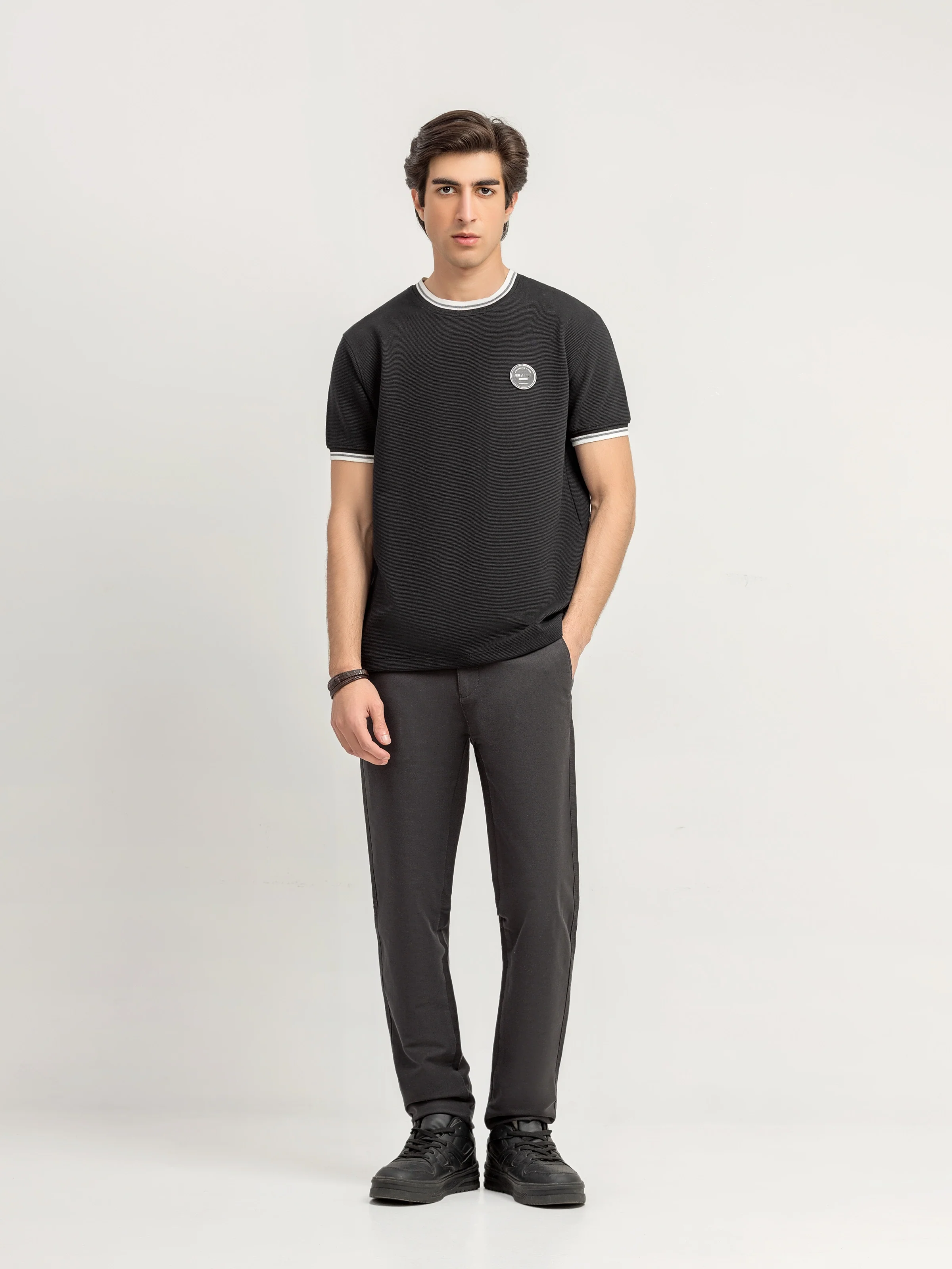 Men's Black Graphic Tee - EMTGT6-001 - Image 2