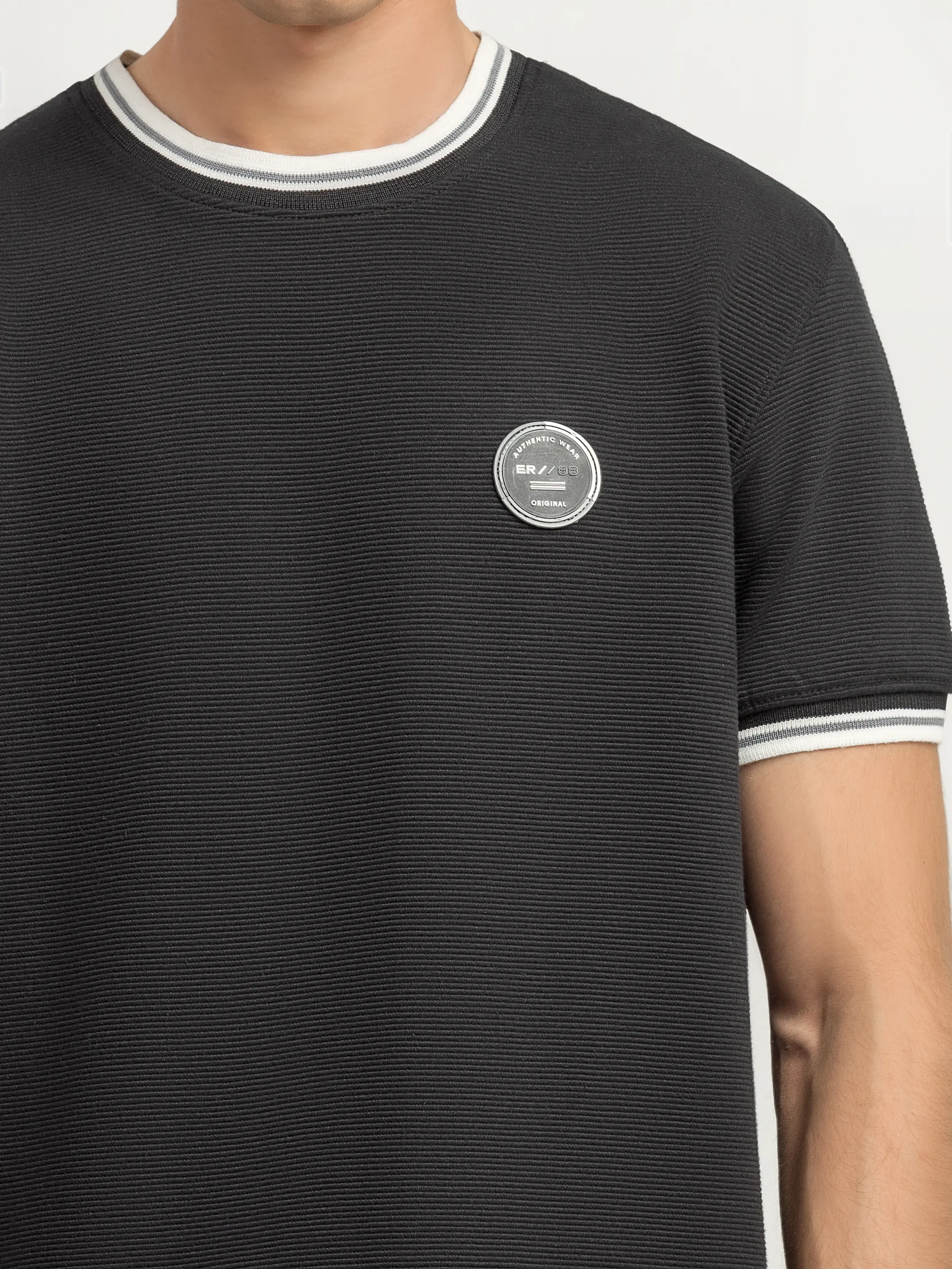 Men's Black Graphic Tee - EMTGT6-001 - Image 3