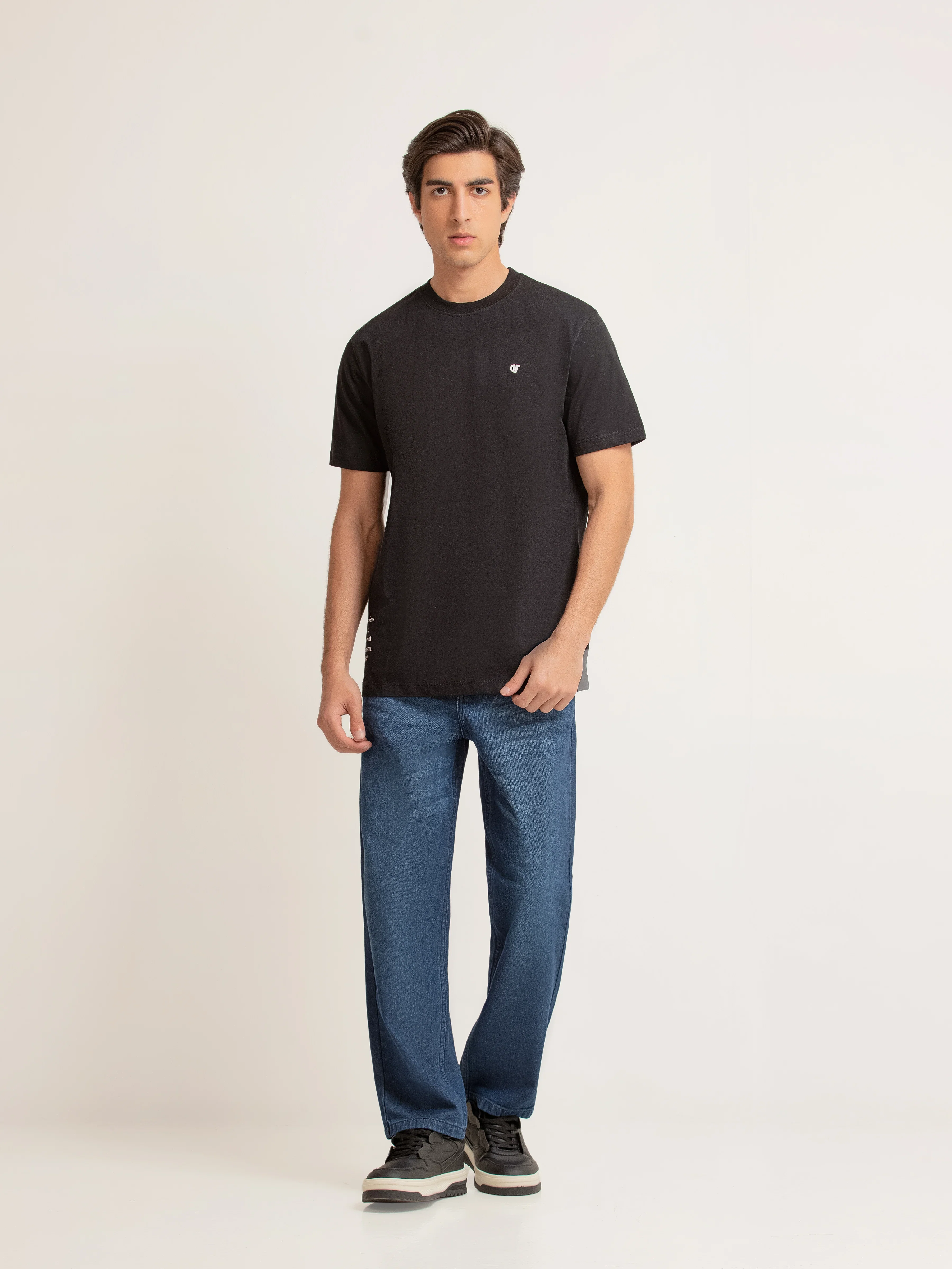 Men's Black Graphic Tee - EMTGT6-009 - Image 2