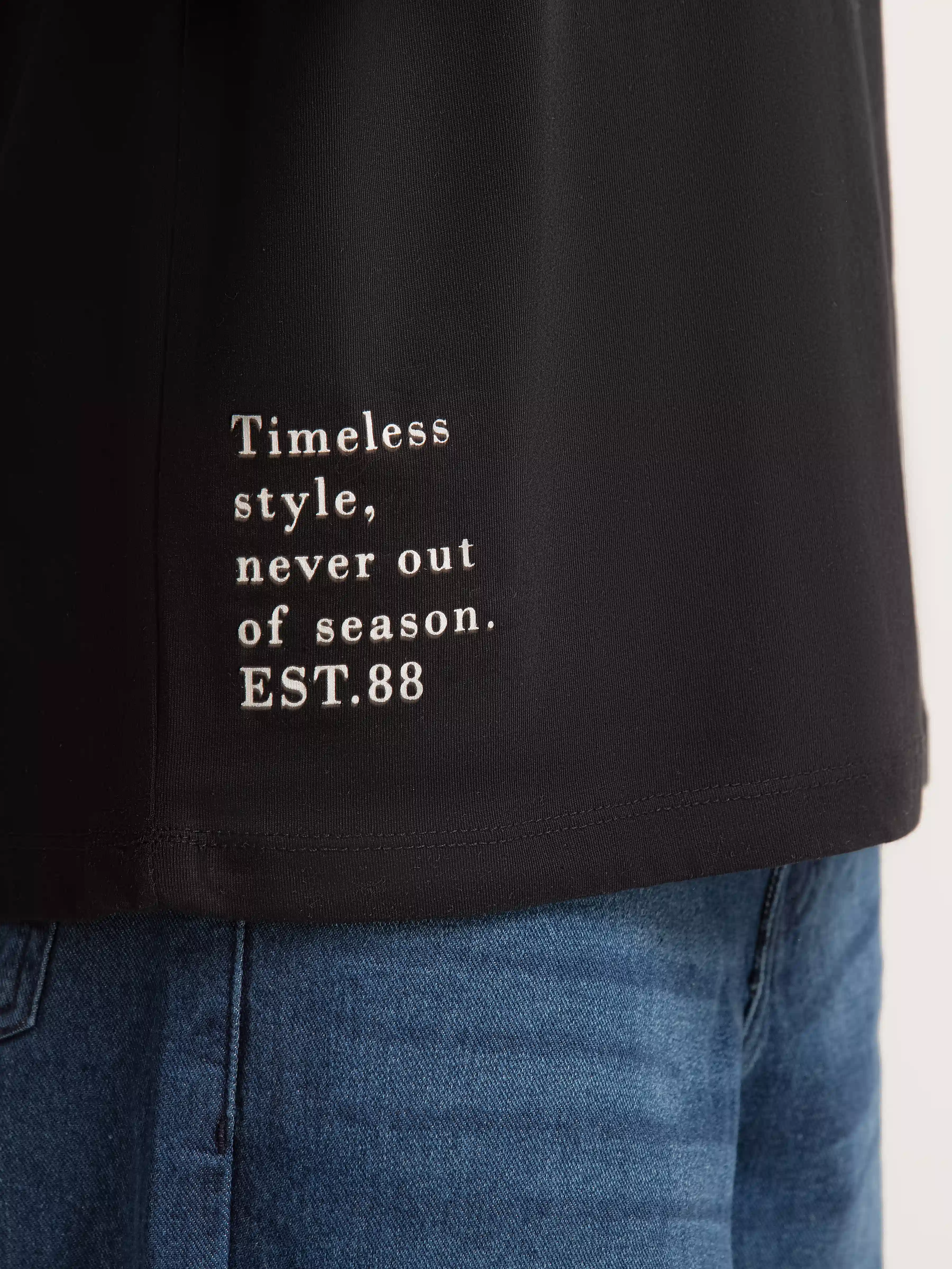 Men's Black Graphic Tee - EMTGT6-009 - Image 4