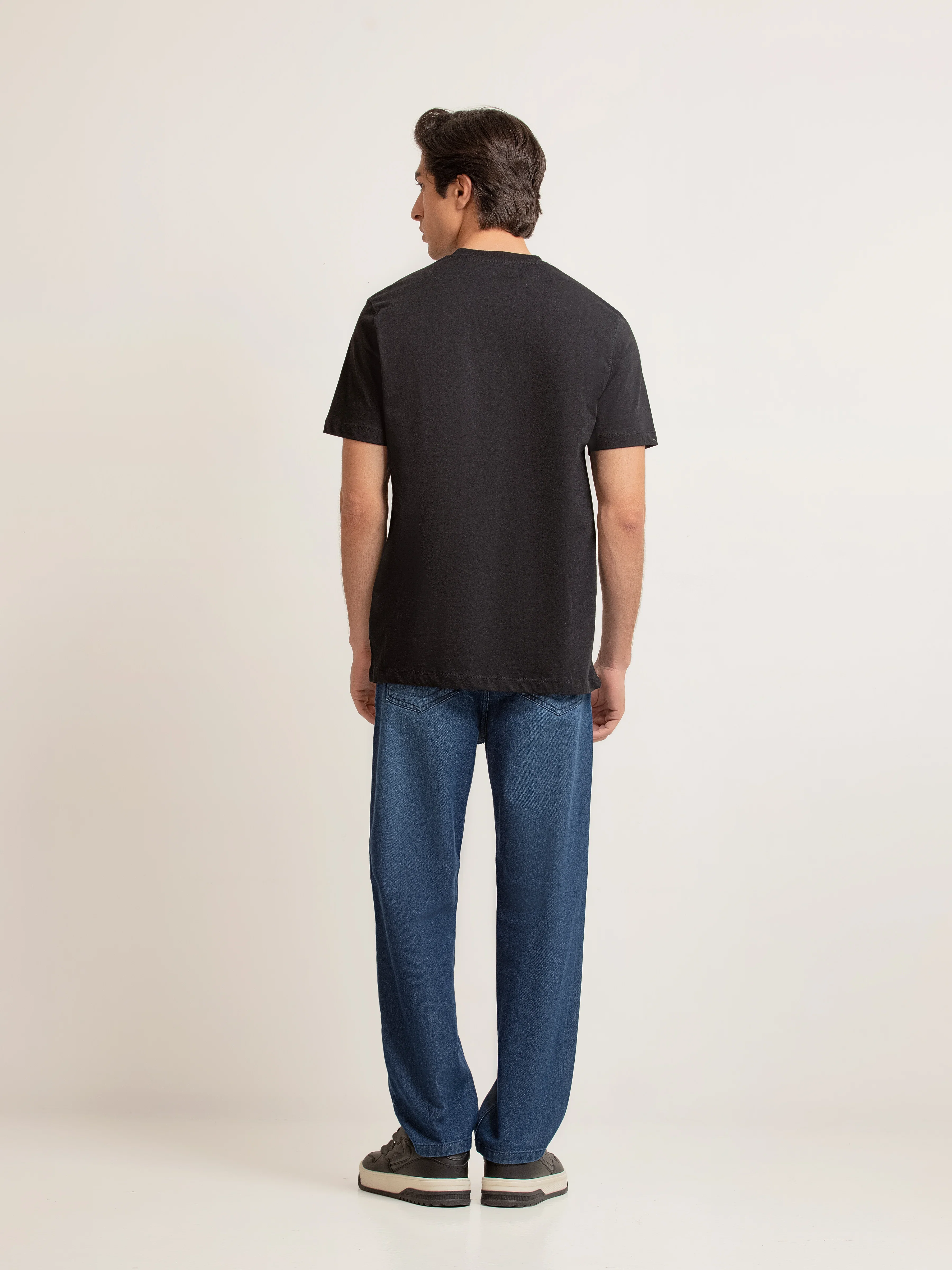 Men's Black Graphic Tee - EMTGT6-009 - Image 6