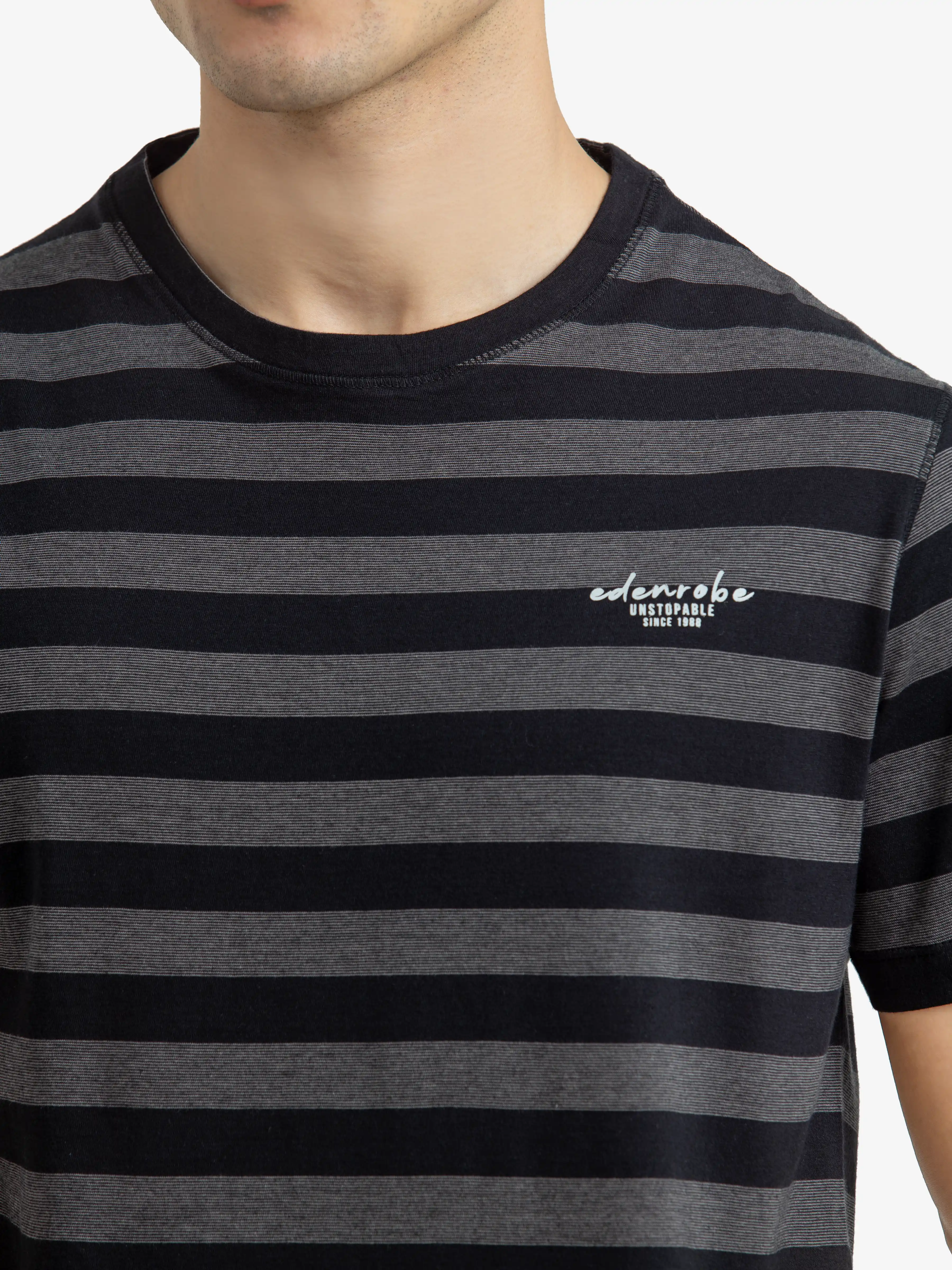 Men's Black & Grey Graphic Tee - EMTGT24-029 - Image 3