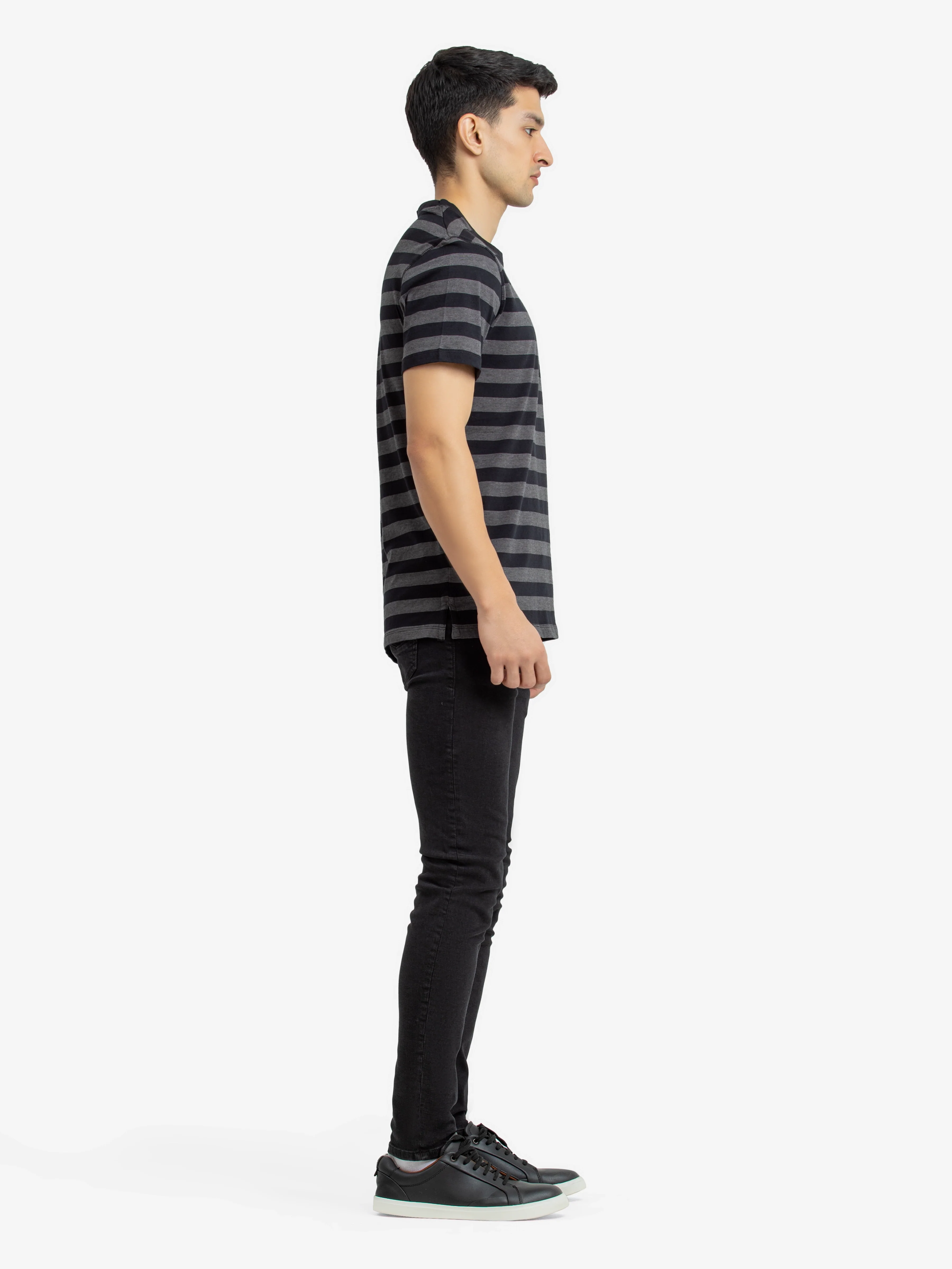 Men's Black & Grey Graphic Tee - EMTGT24-029 - Image 4