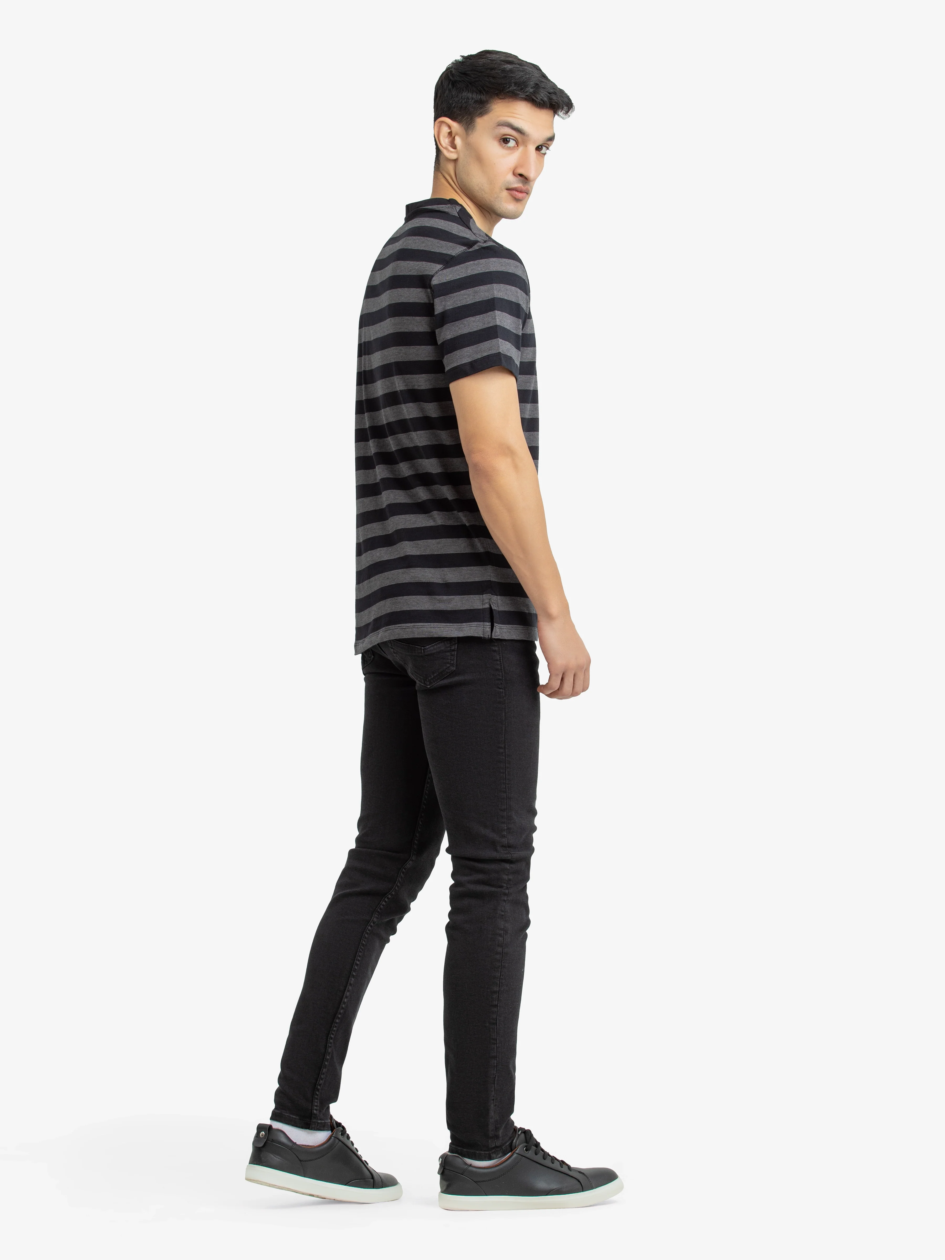 Men's Black & Grey Graphic Tee - EMTGT24-029 - Image 5