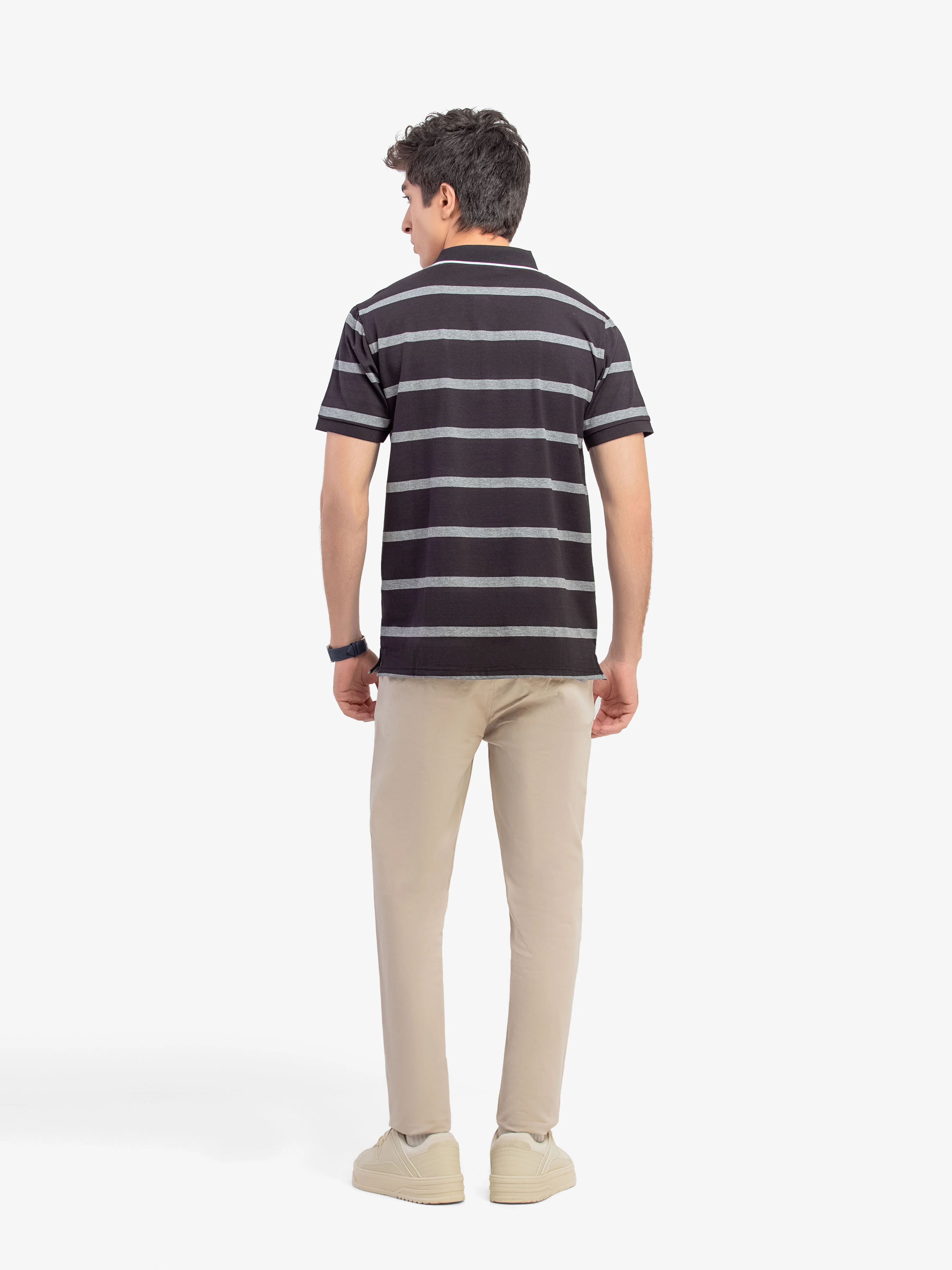 Men's Black & Grey Polo Shirt - EMTPS5-112 - Image 5
