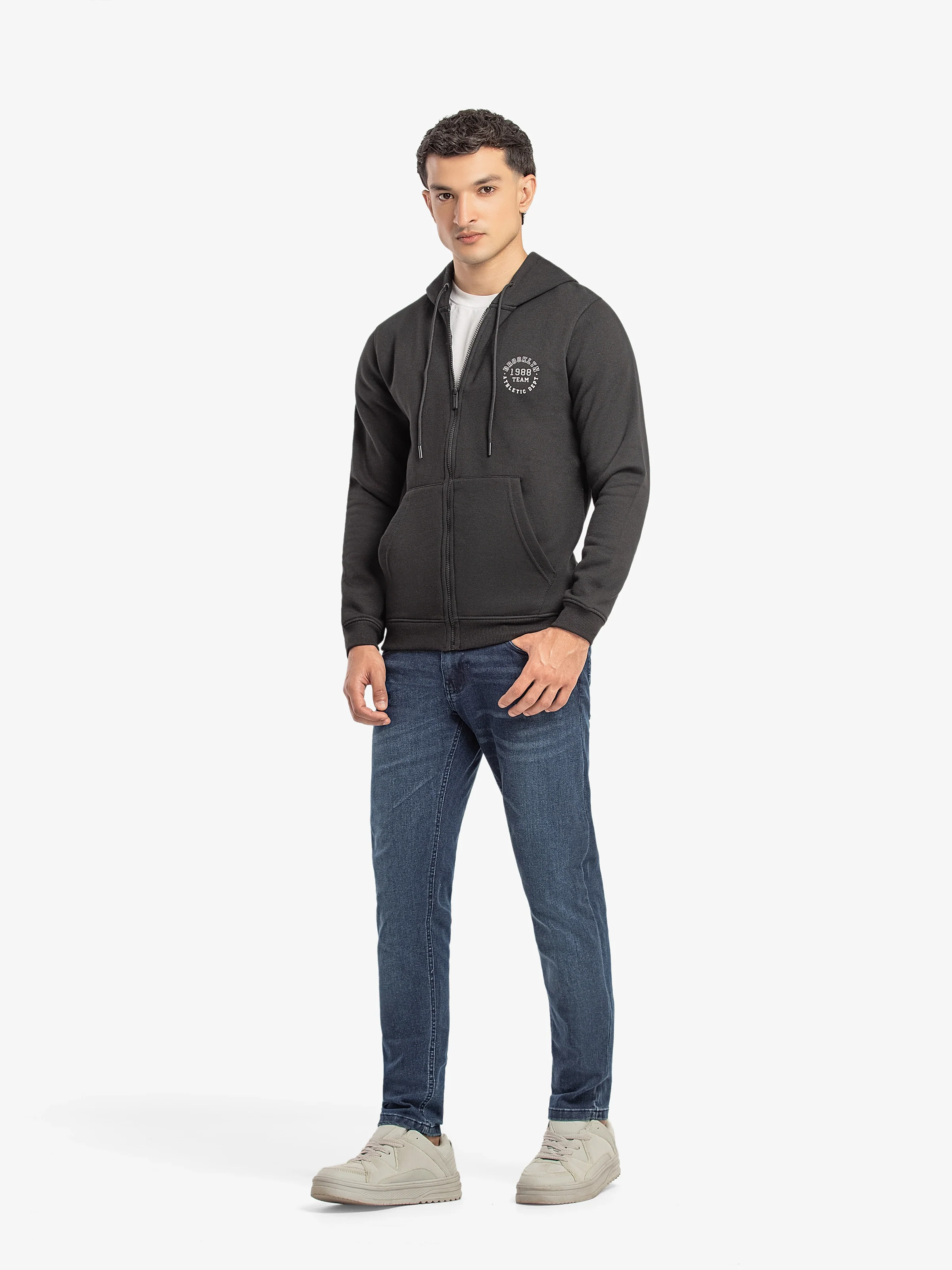 Men's Black Hoodie - EMTH5-002 - Image 3