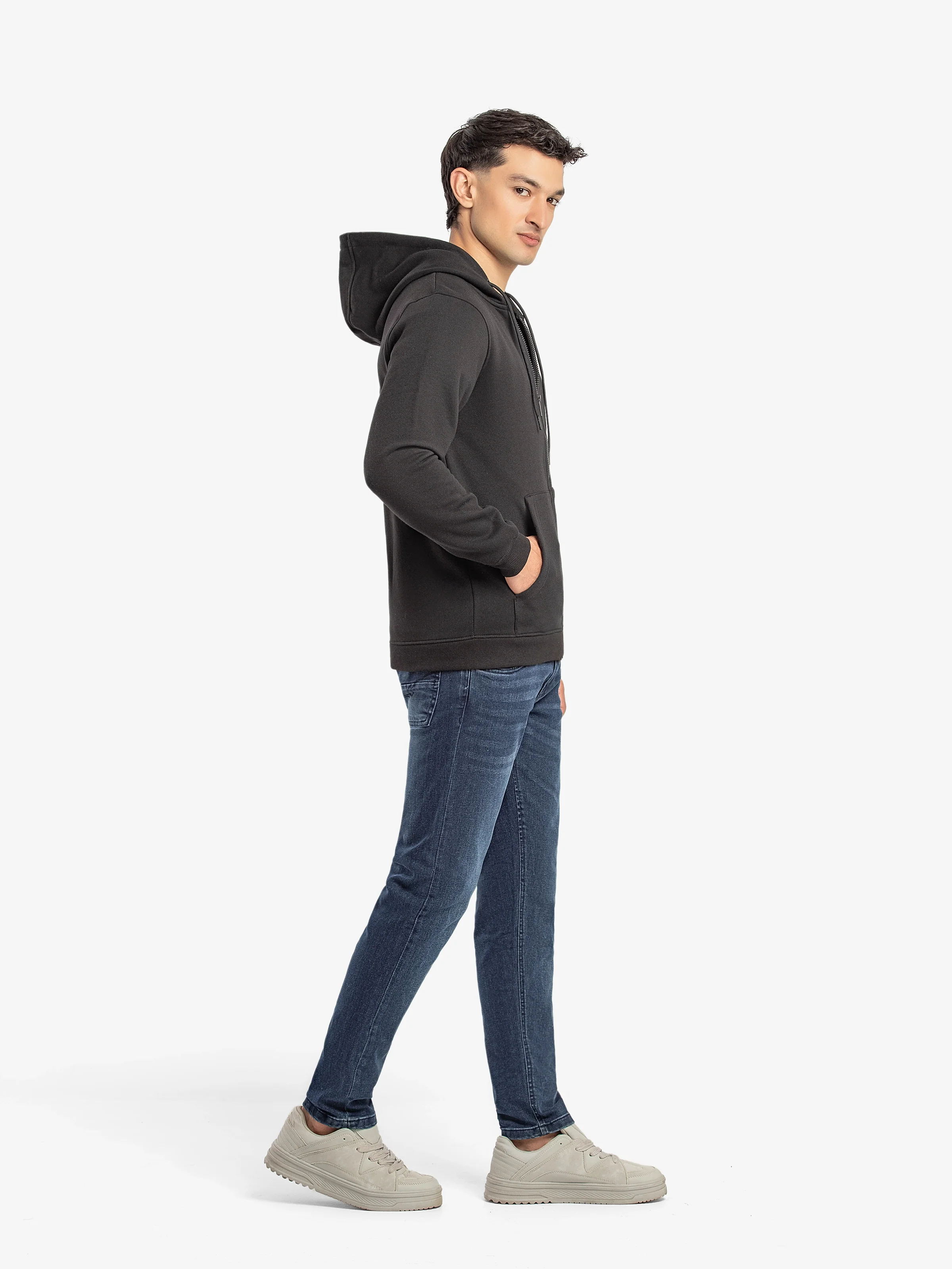 Men's Black Hoodie - EMTH5-002 - Image 4