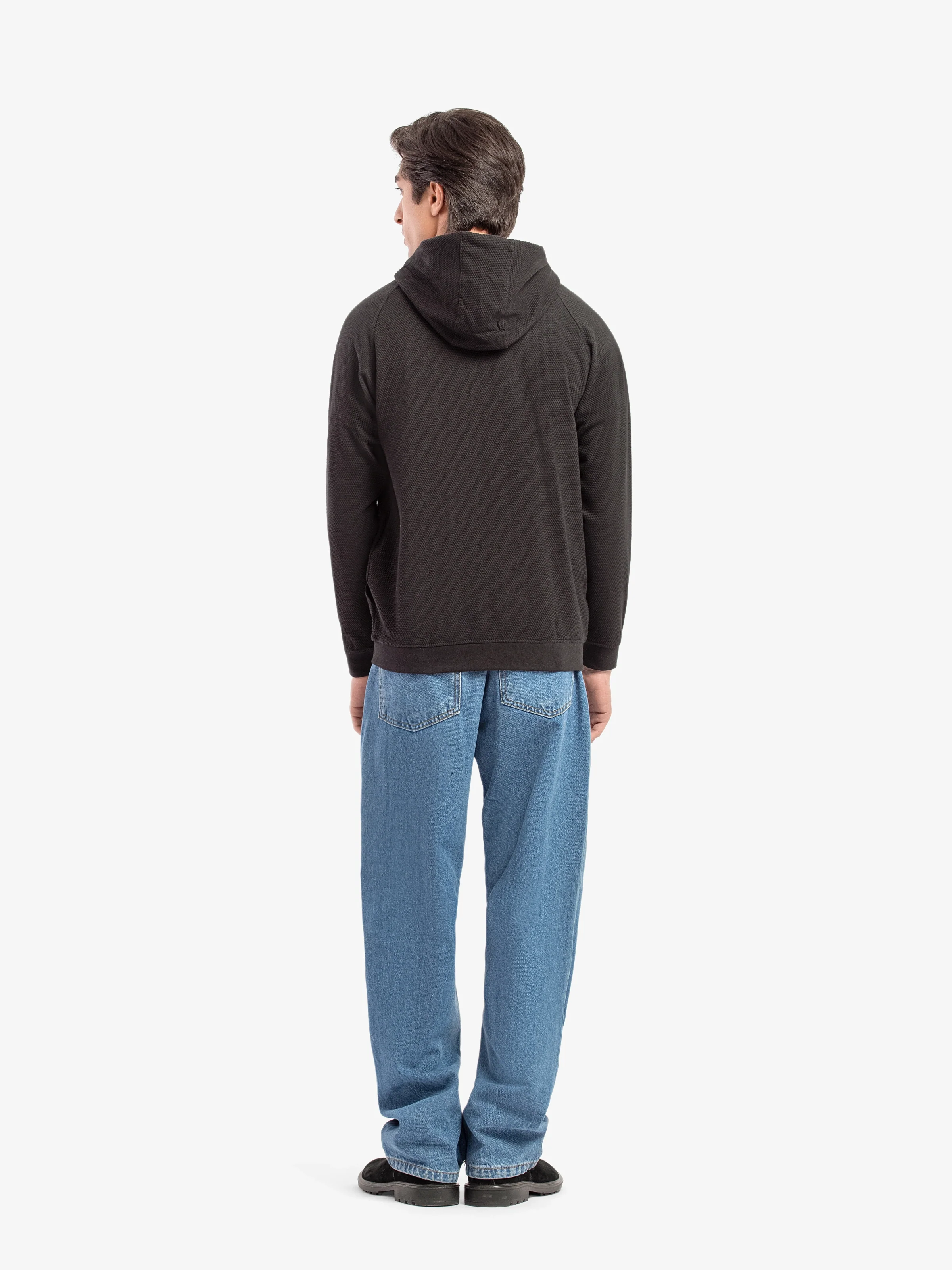 Men's Black Hoodie - EMTH5-008 - Image 5
