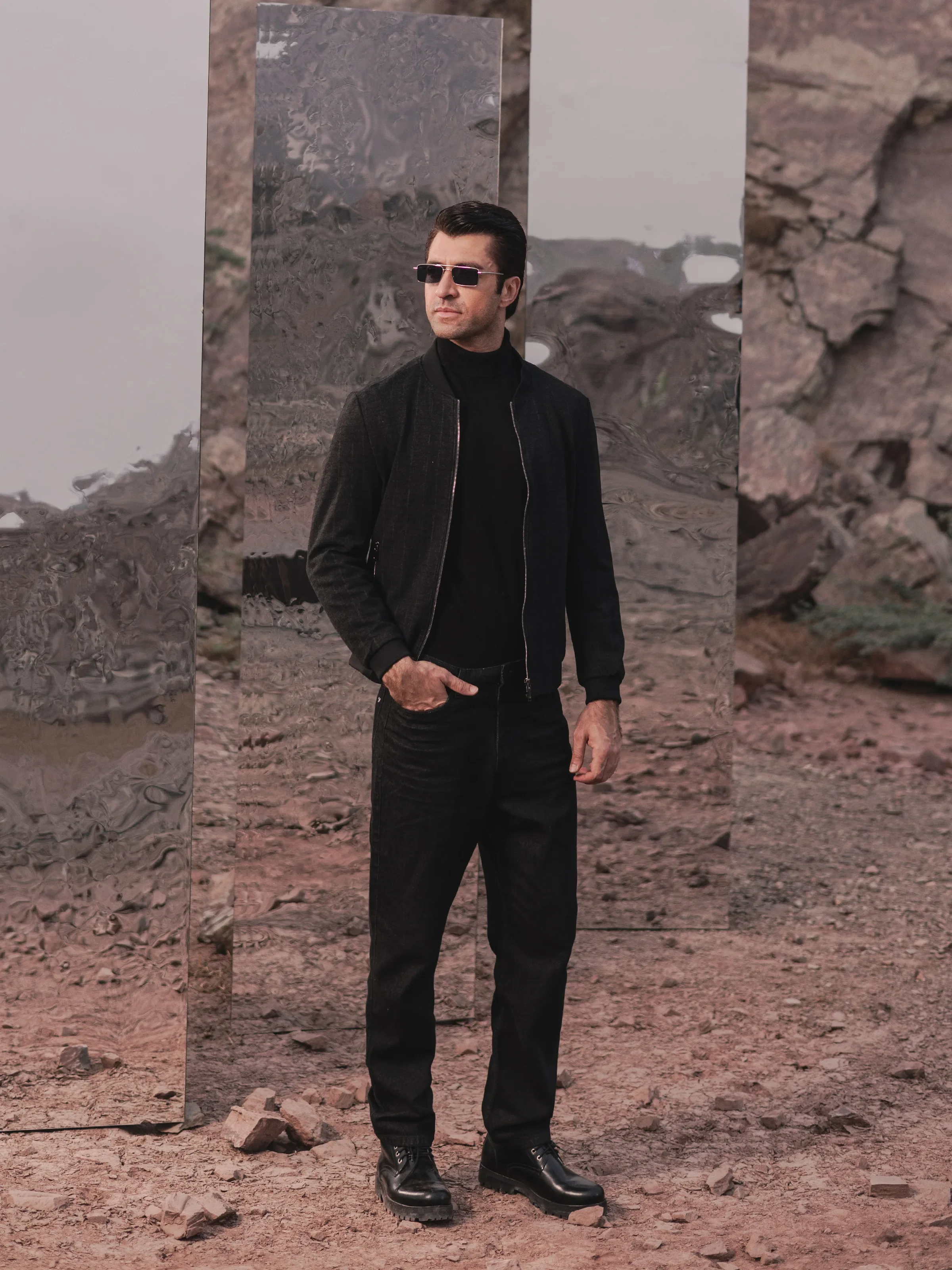 Men's Black Jacket - EMTJ24-022 - Image 2