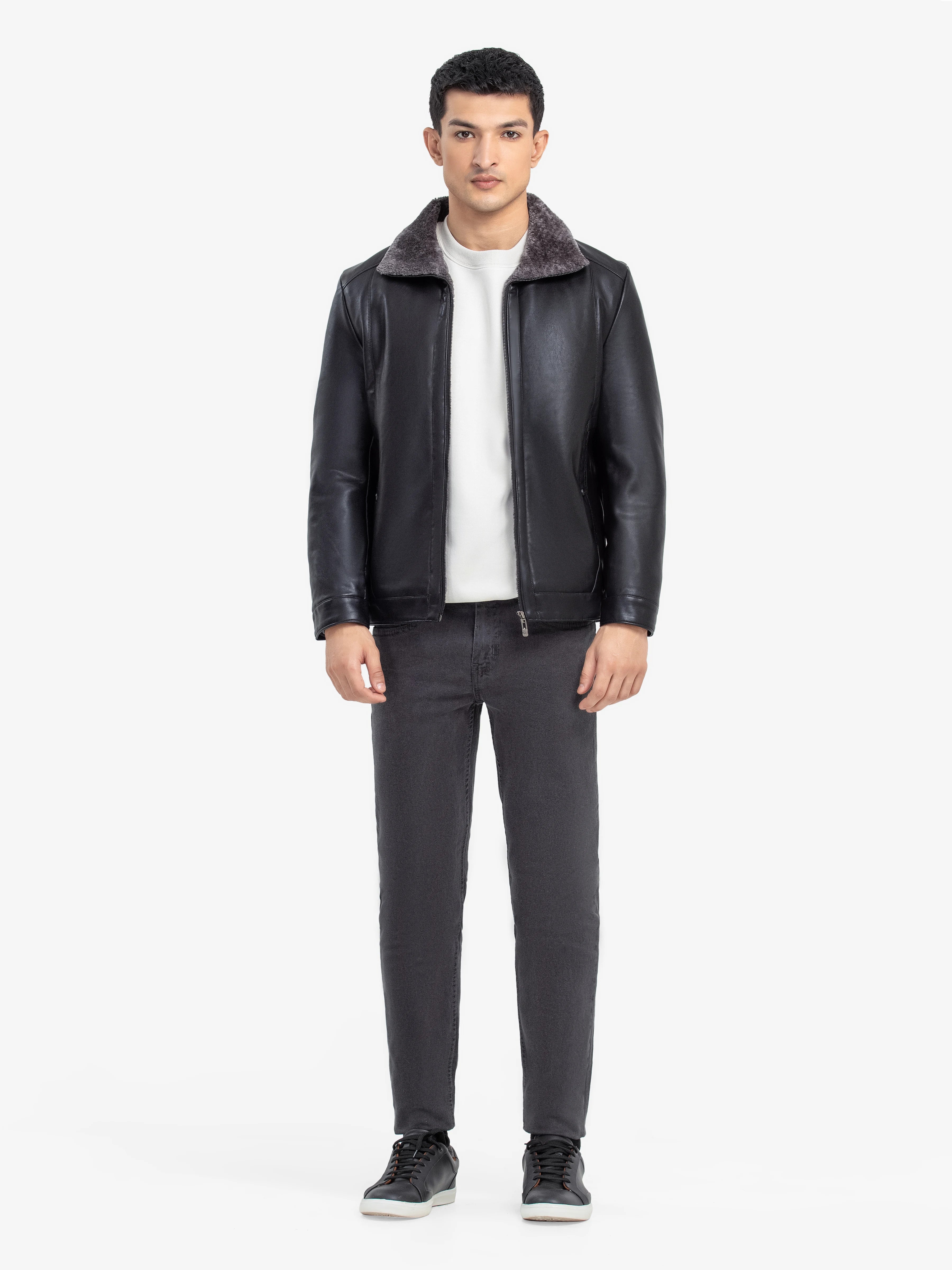 Men's Black Jacket - EMTJ24-024 - Image 2