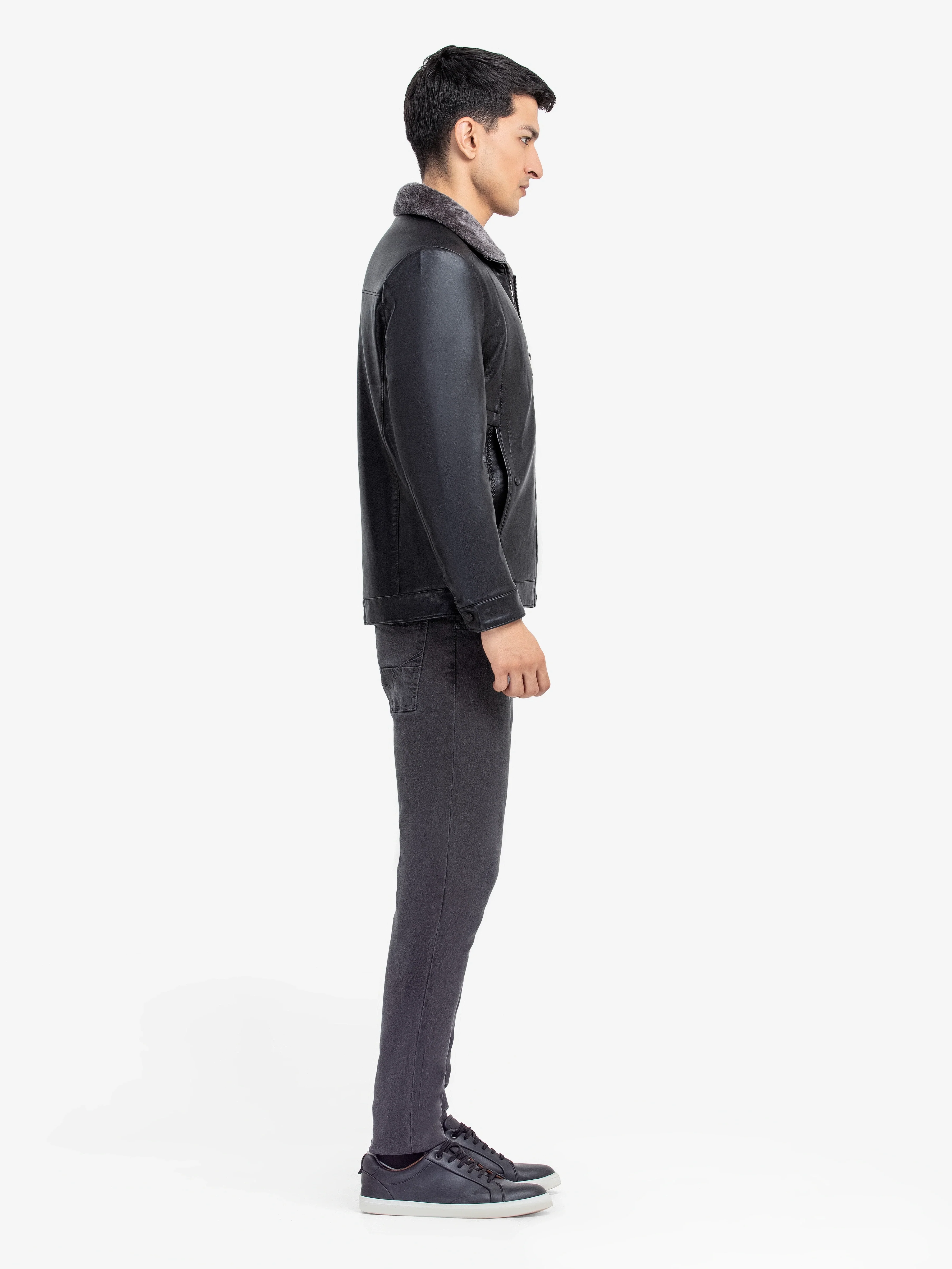 Men's Black Jacket - EMTJ24-024 - Image 4