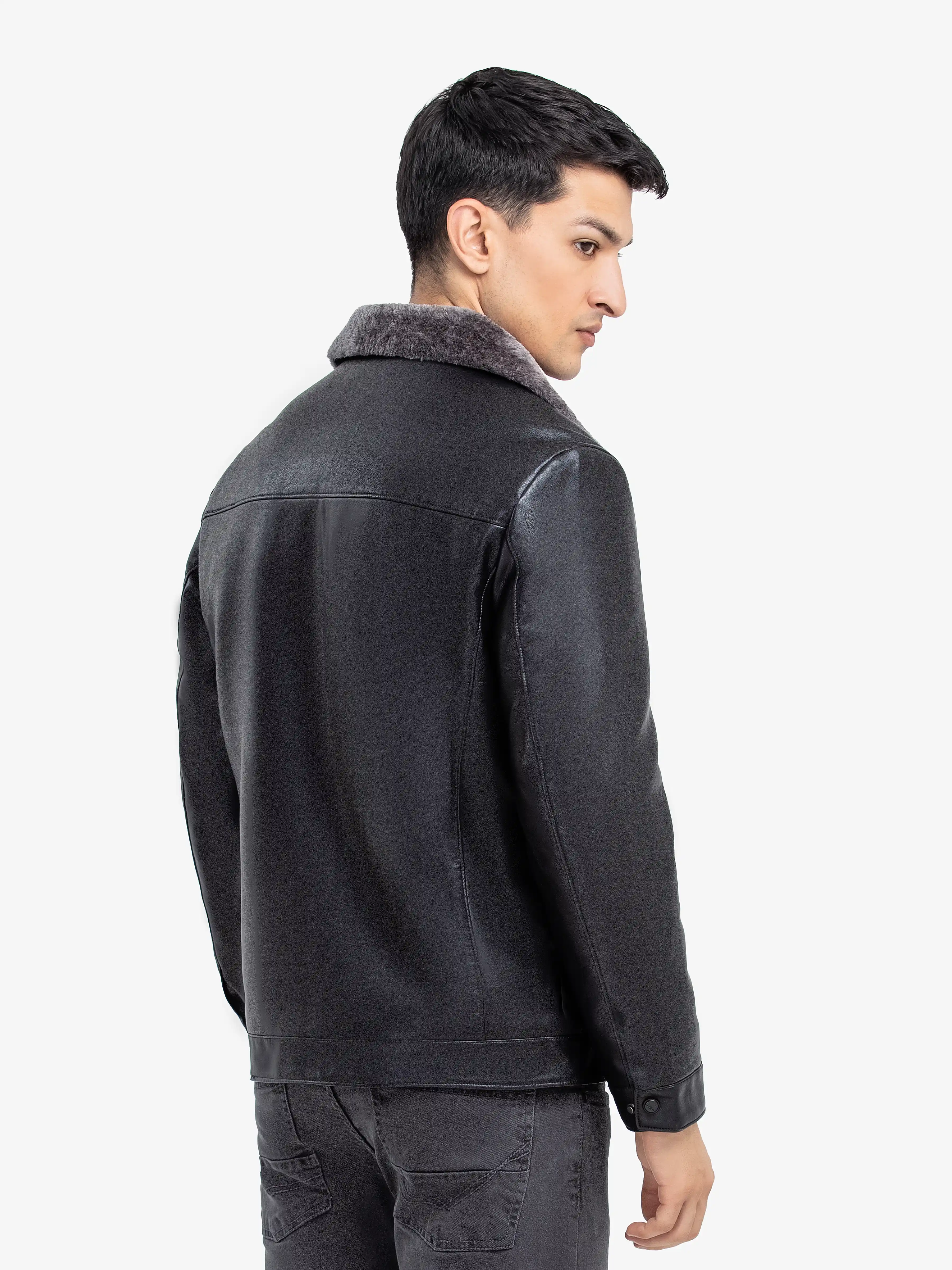 Men's Black Jacket - EMTJ24-024 - Image 5