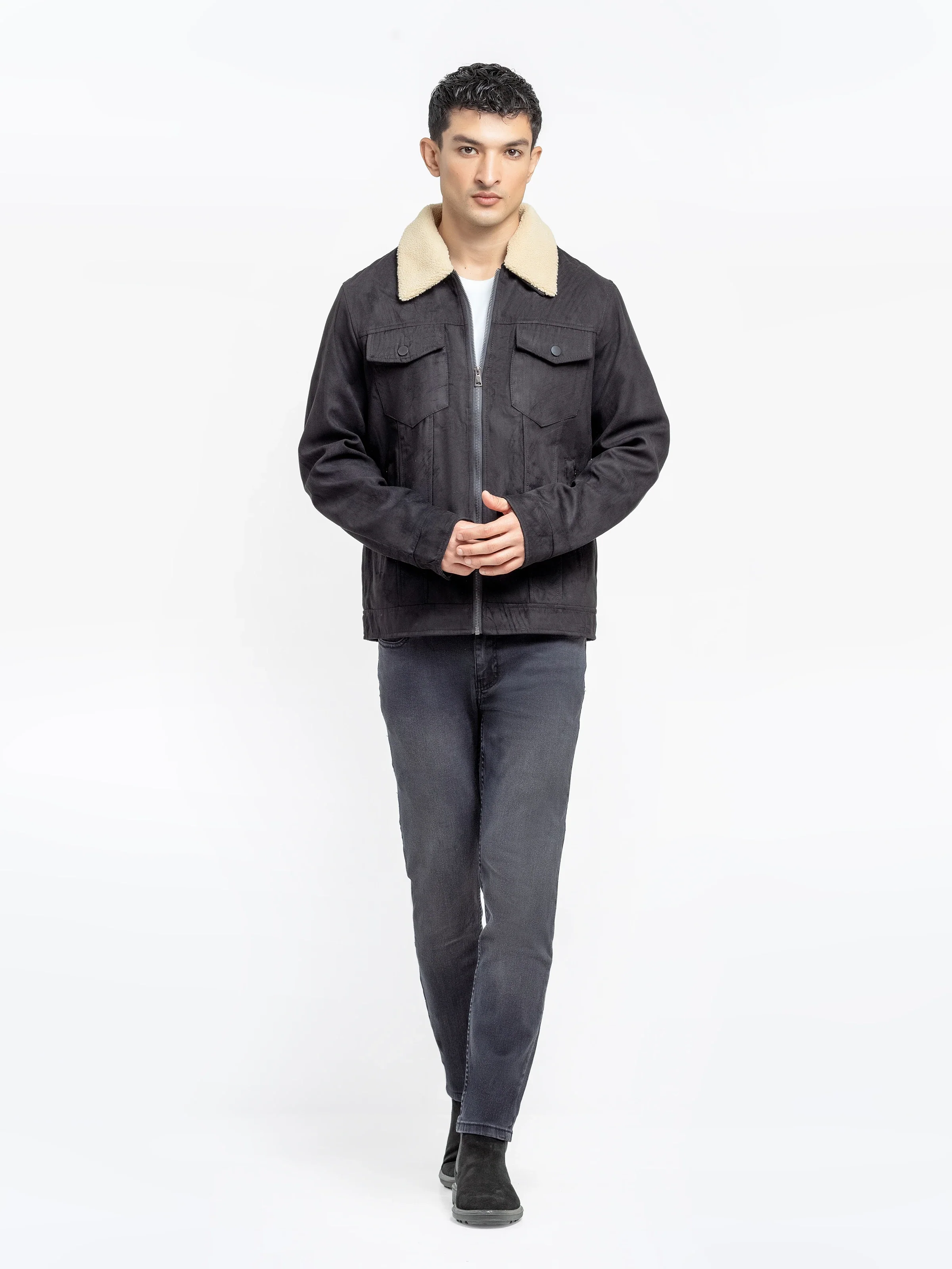 Men's Black Jacket - EMTJ24-034 - Image 3