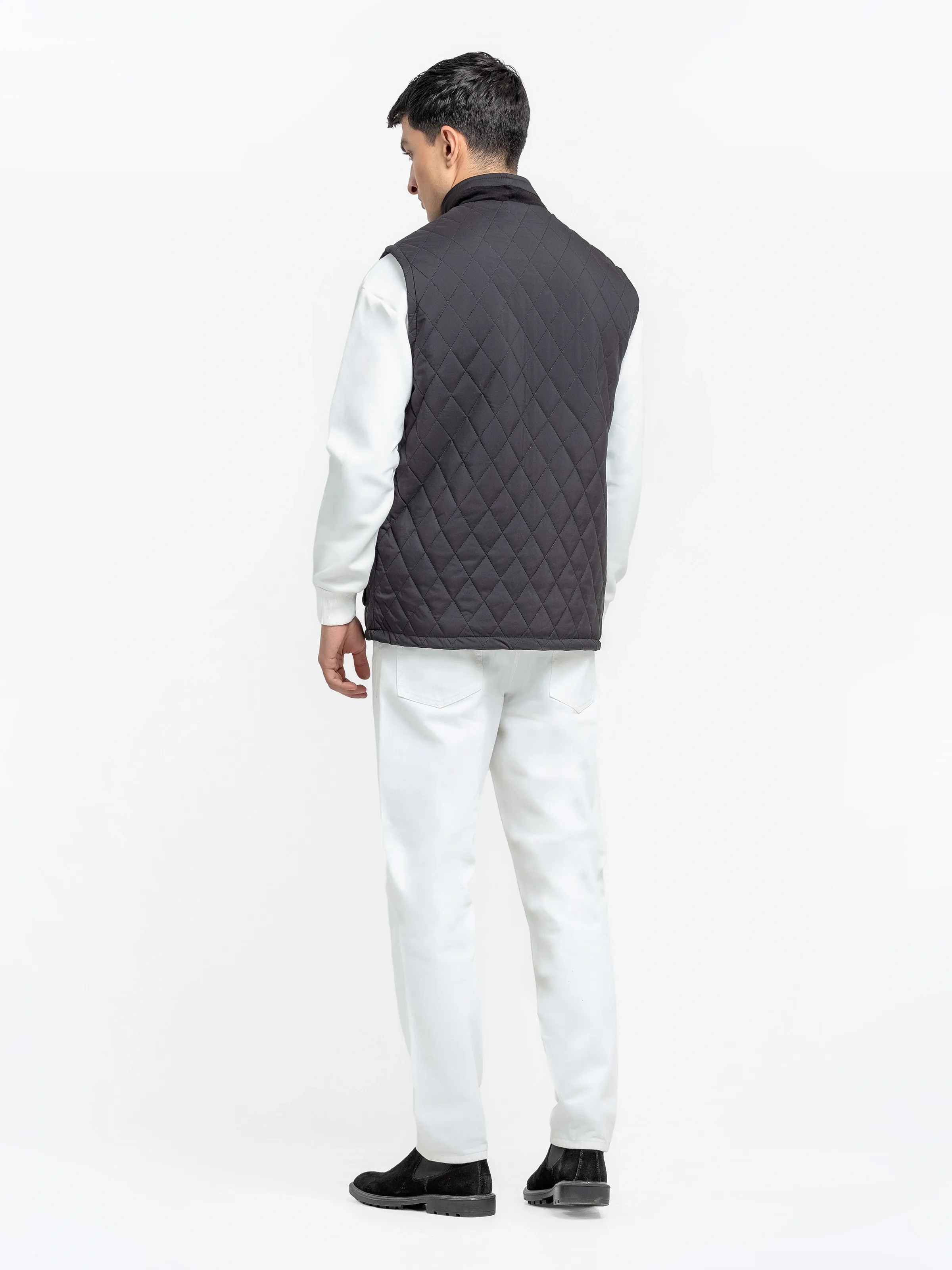 Men's Black Gilet Jacket - EMTJP24-022 - Image 6