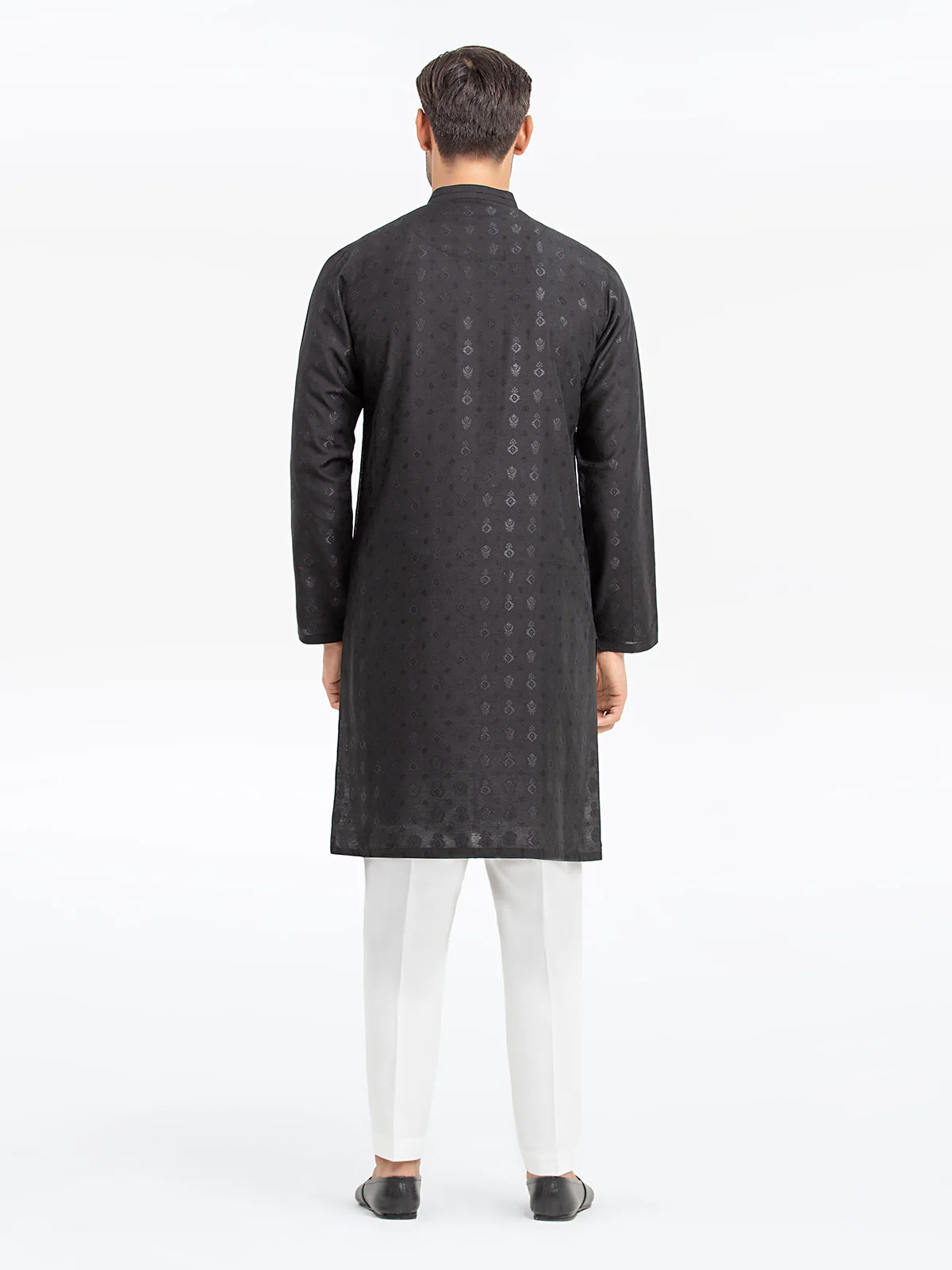 Men's Black Kurta - EMTKC24-120 - Image 5