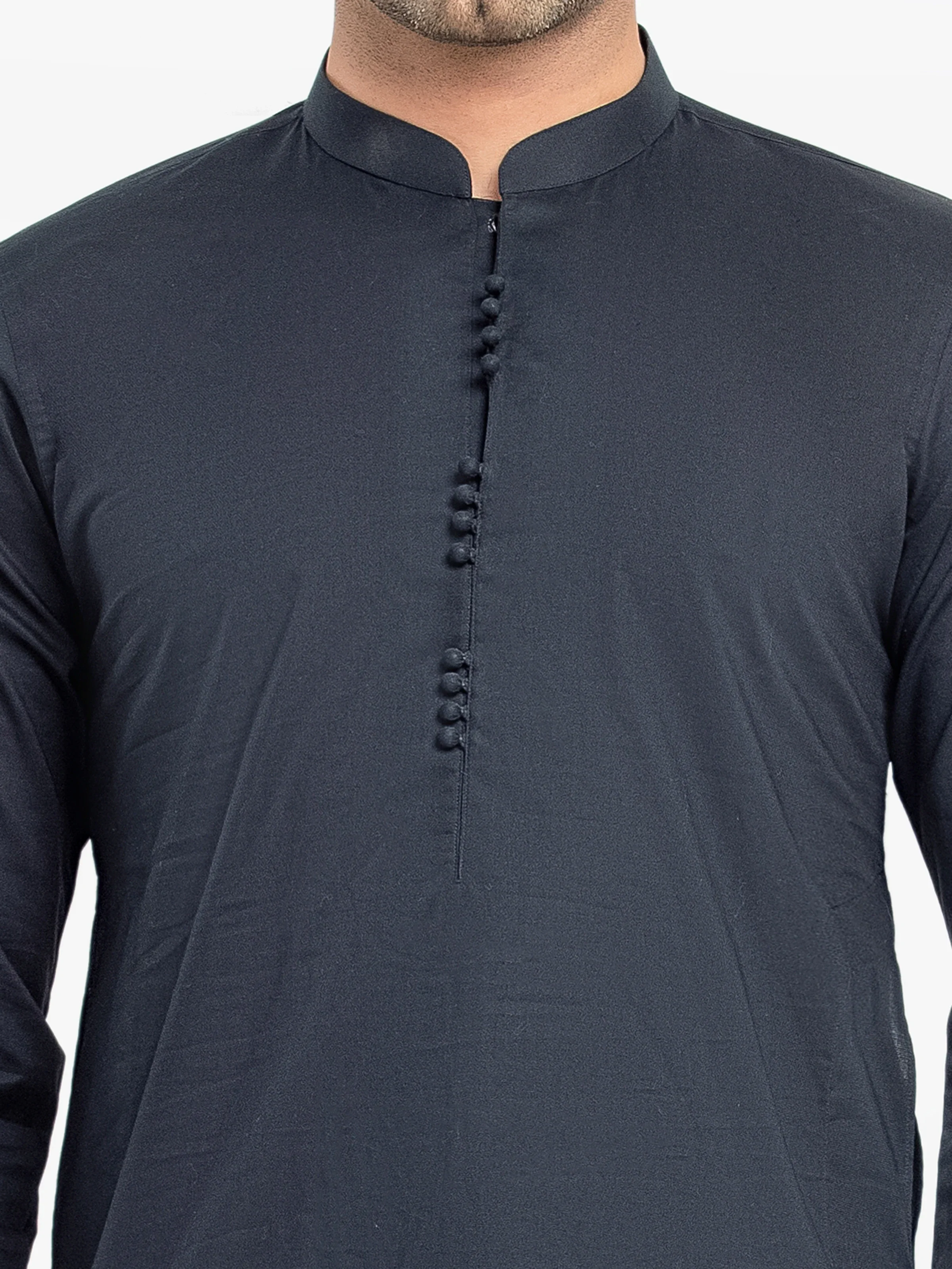 Men's Black Kurta Pajama - EMTKPT5-062 - Image 3