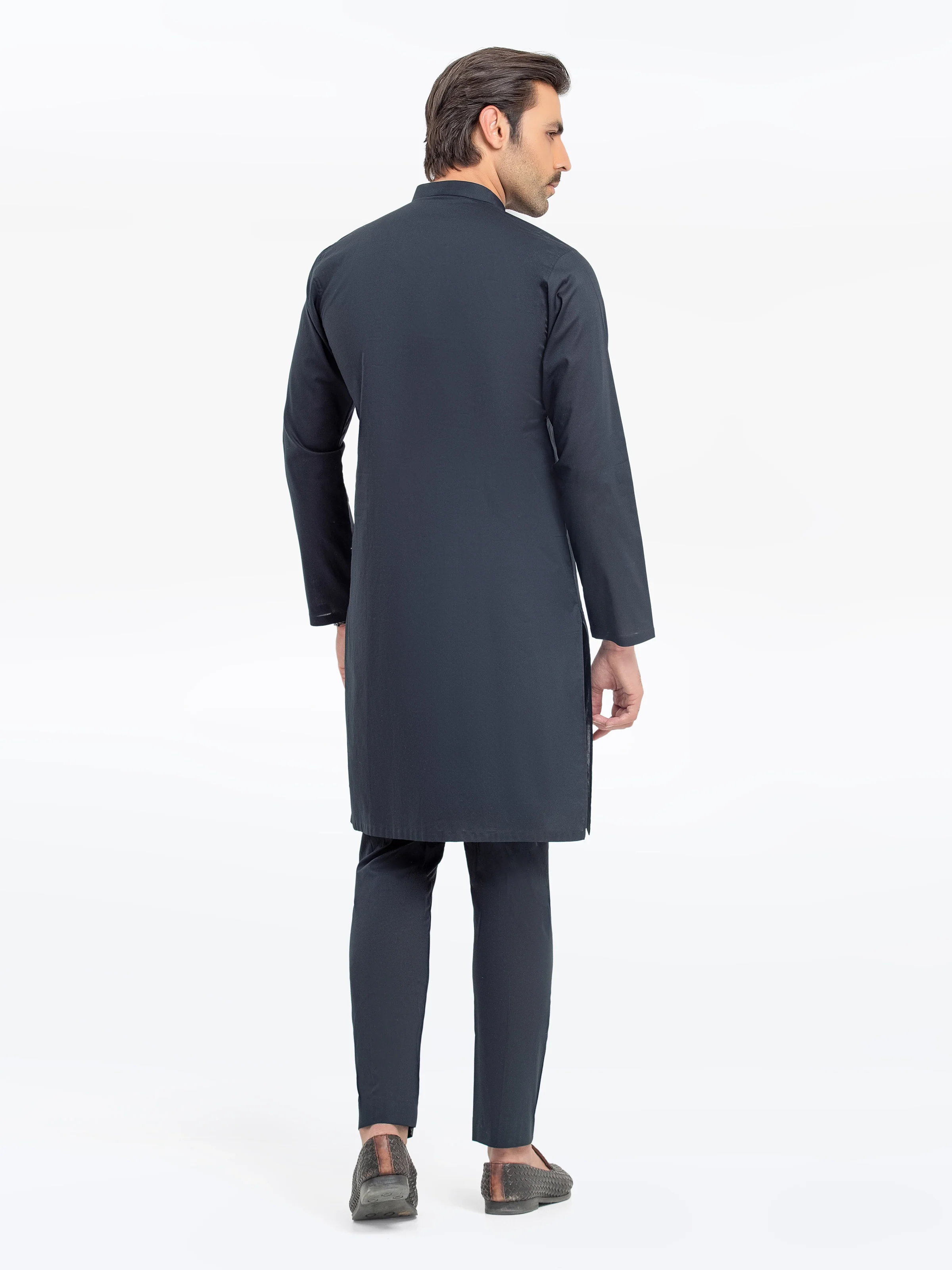 Men's Black Kurta Pajama - EMTKPT5-062 - Image 5