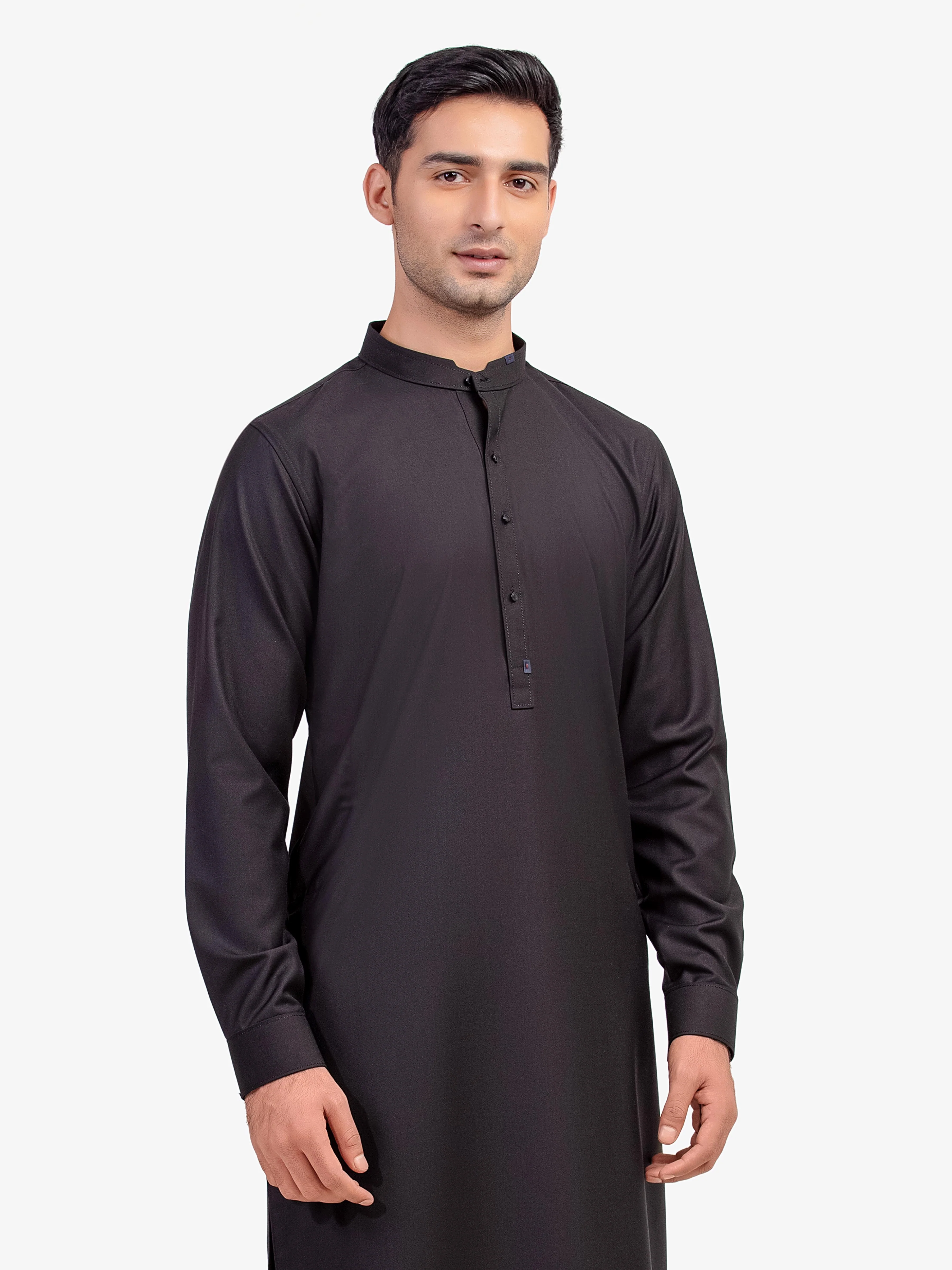 Men's Black Kurta Pajama - EMTKPT5-075 - Image 2