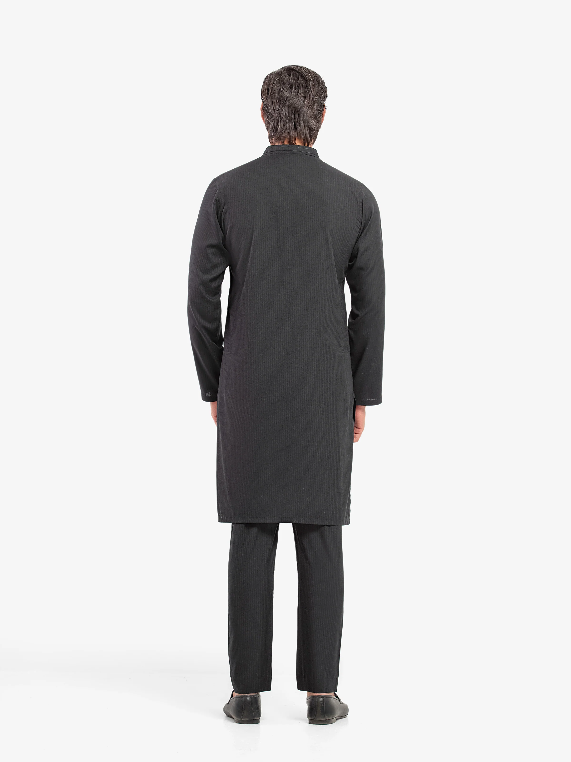 Men's Black Kurta Pajama - EMTKPT5-076 - Image 6