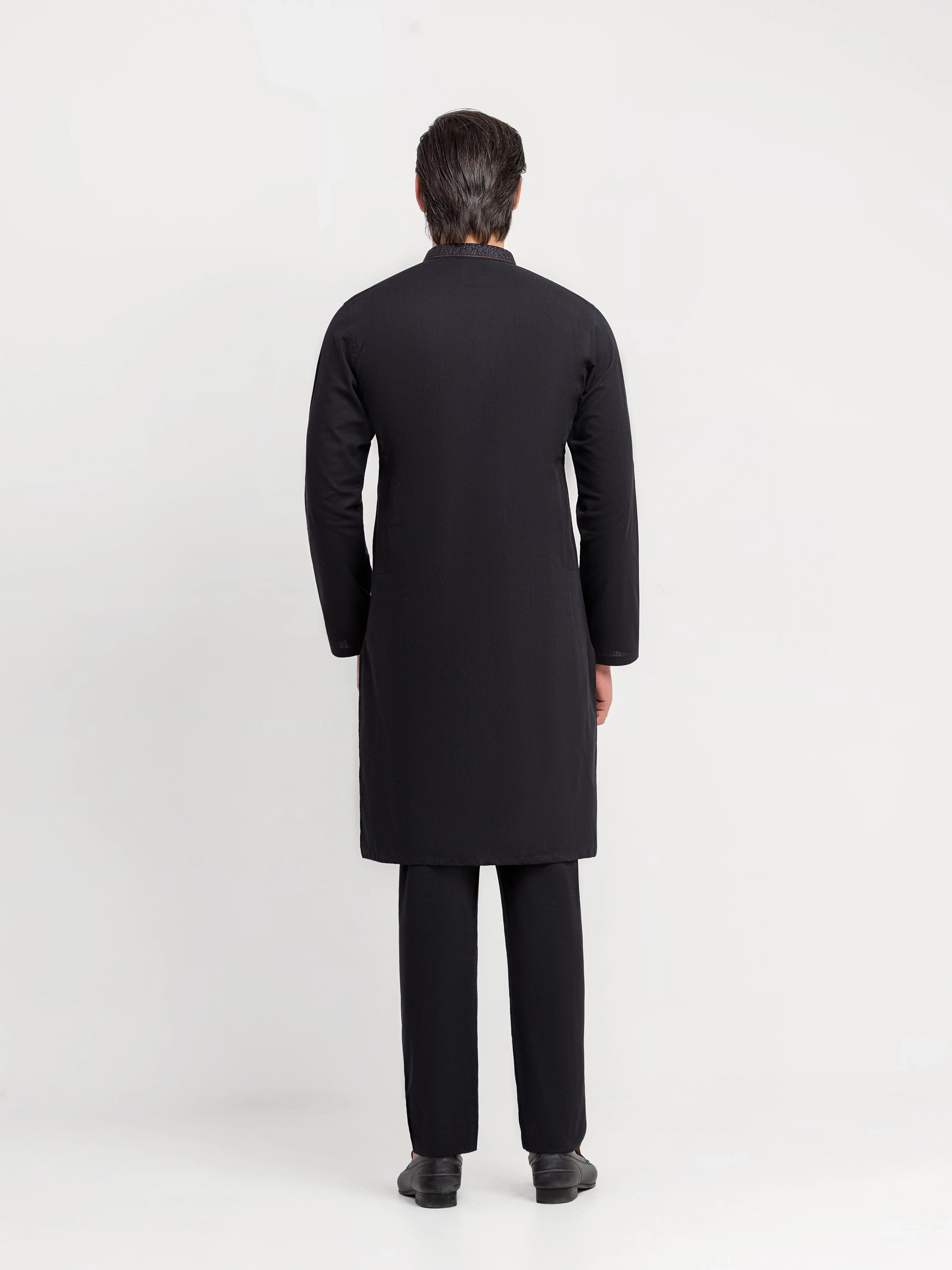 Men's Black Kurta Pajama - EMTKPT6-104 - Image 5