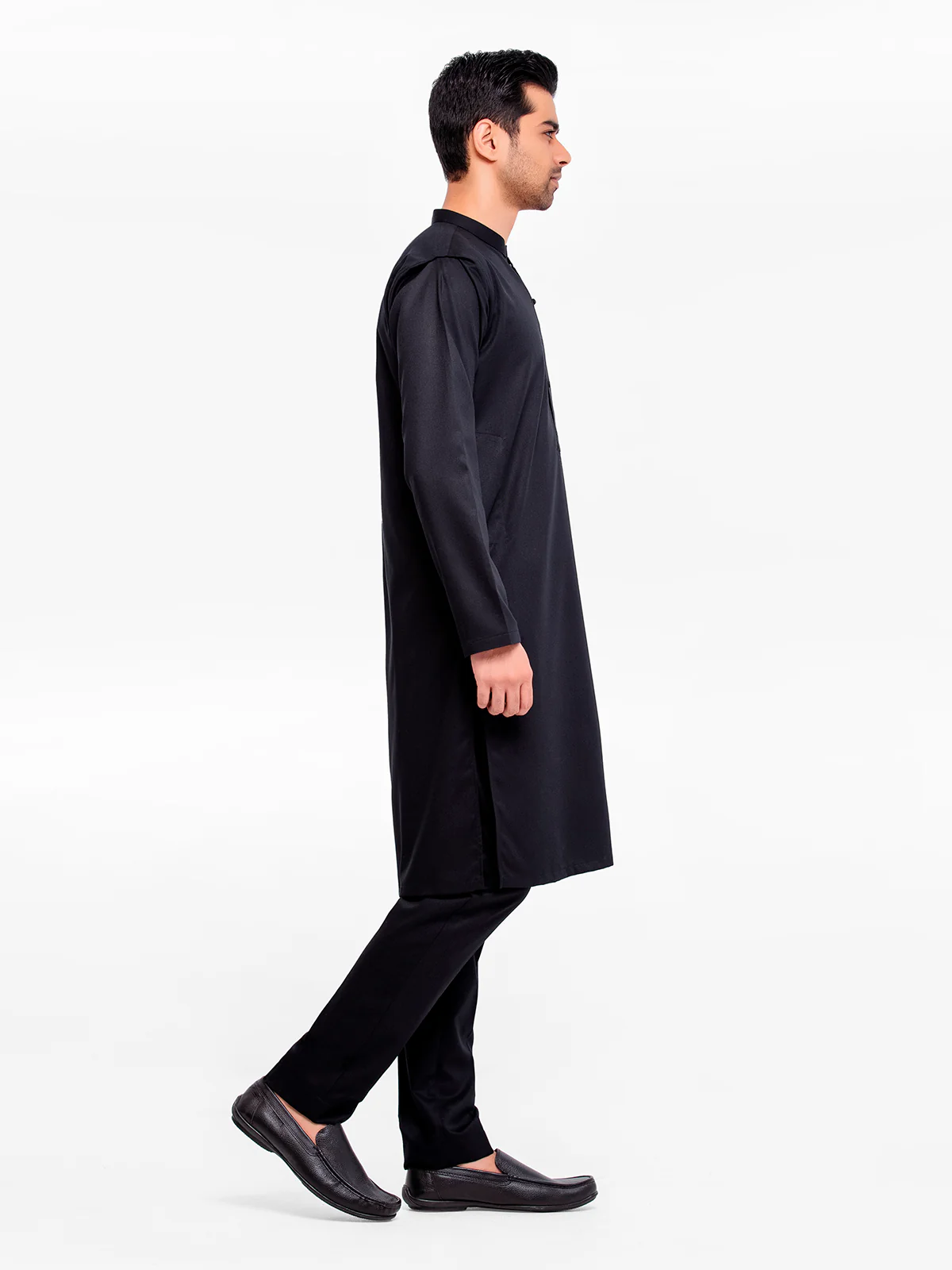Men's Black Kurta Pajama - EMTSW23-99391 - Image 3