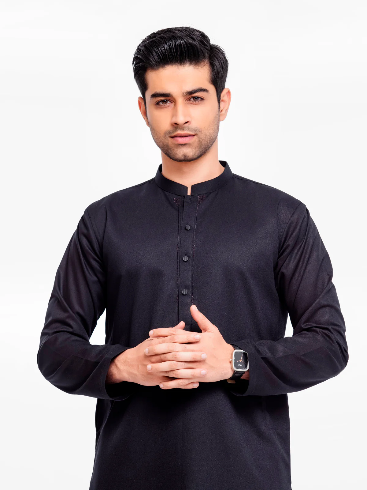Men's Black Kurta Pajama - EMTSW23-99391 - Image 4