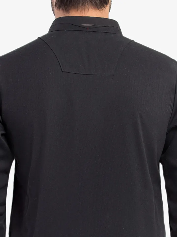 Men's Black Shalwar Kameez - EMTKS5-41208 - Image 5