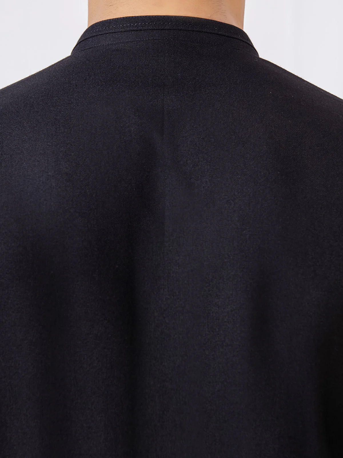 Men's Black Shalwar Kameez - EMTKST23-019 - Image 4