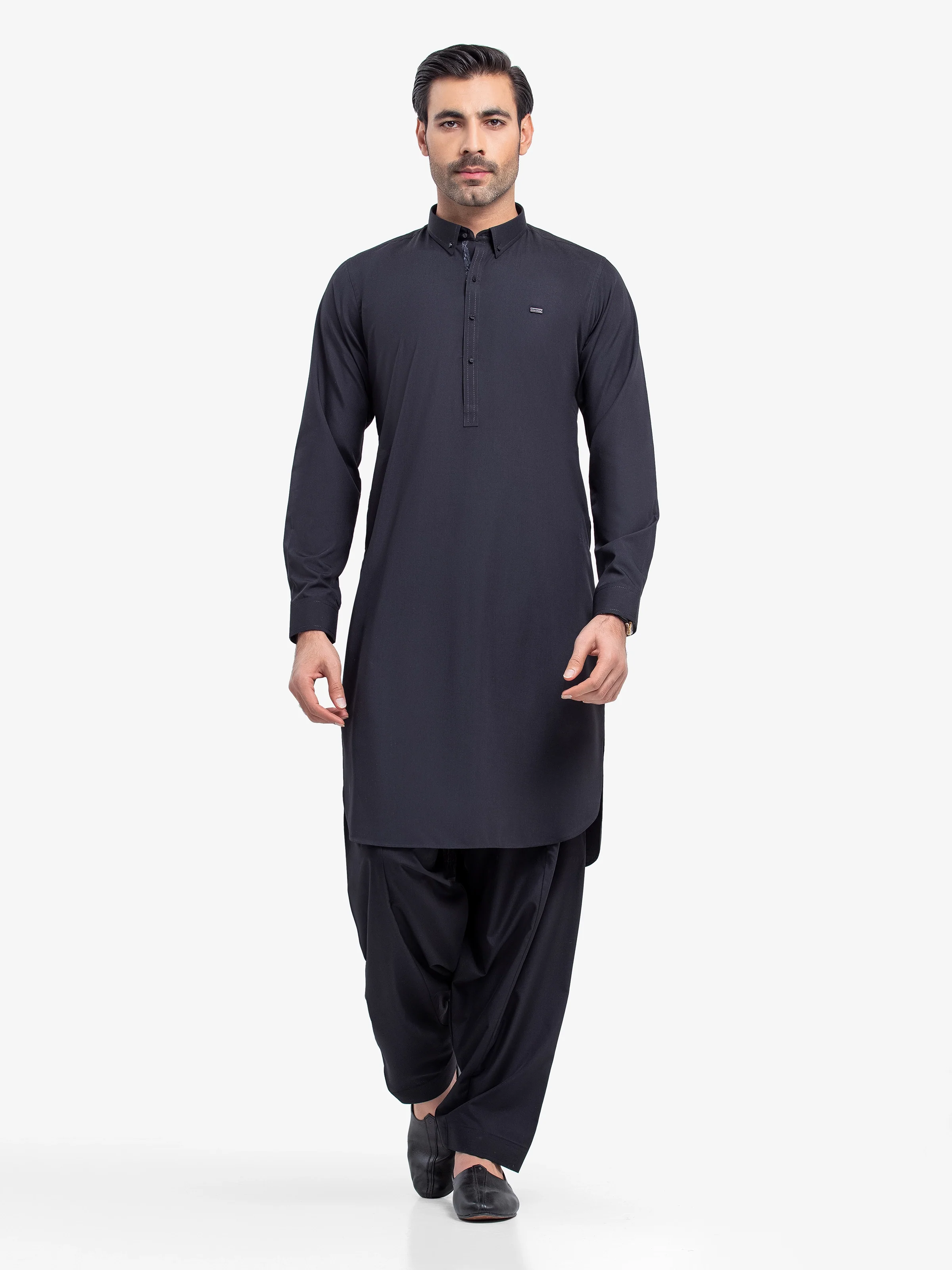 Men's Black Shalwar Kameez - EMTKST5-99515