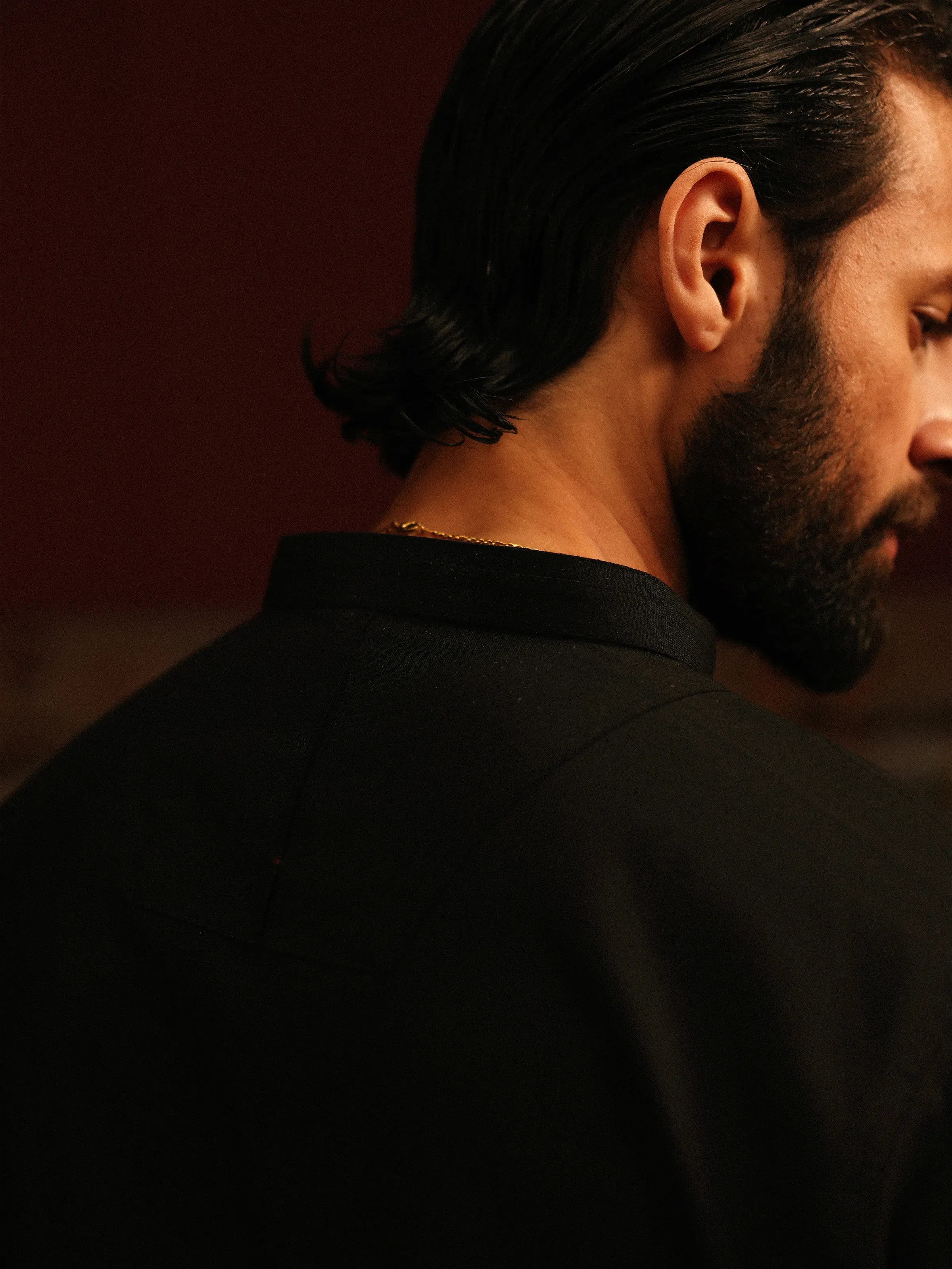 Men's Black Shalwar Kameez - EMTKST5-99619 - Image 4