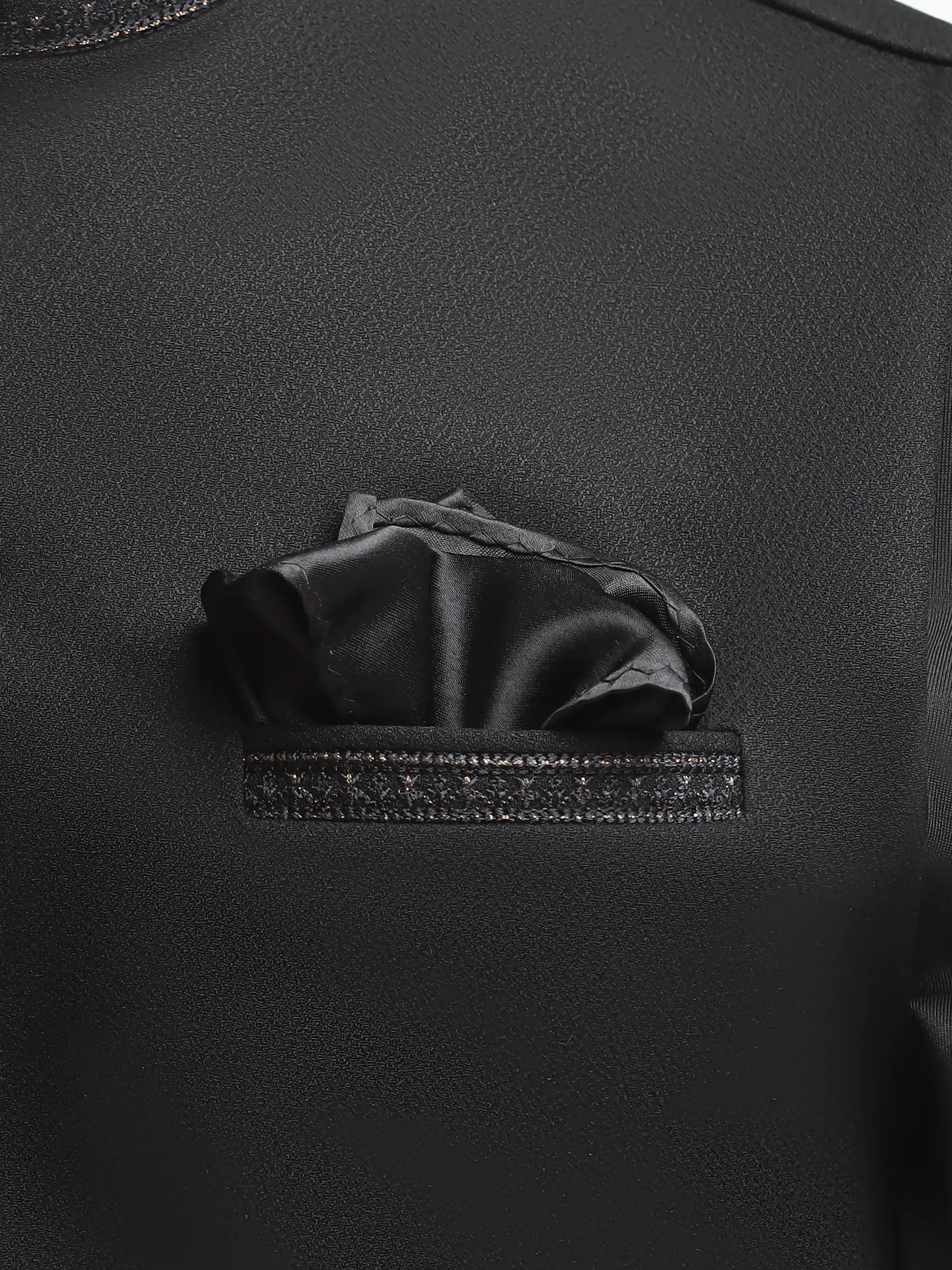 Men's Black Pocket Square - EAMPS6-008