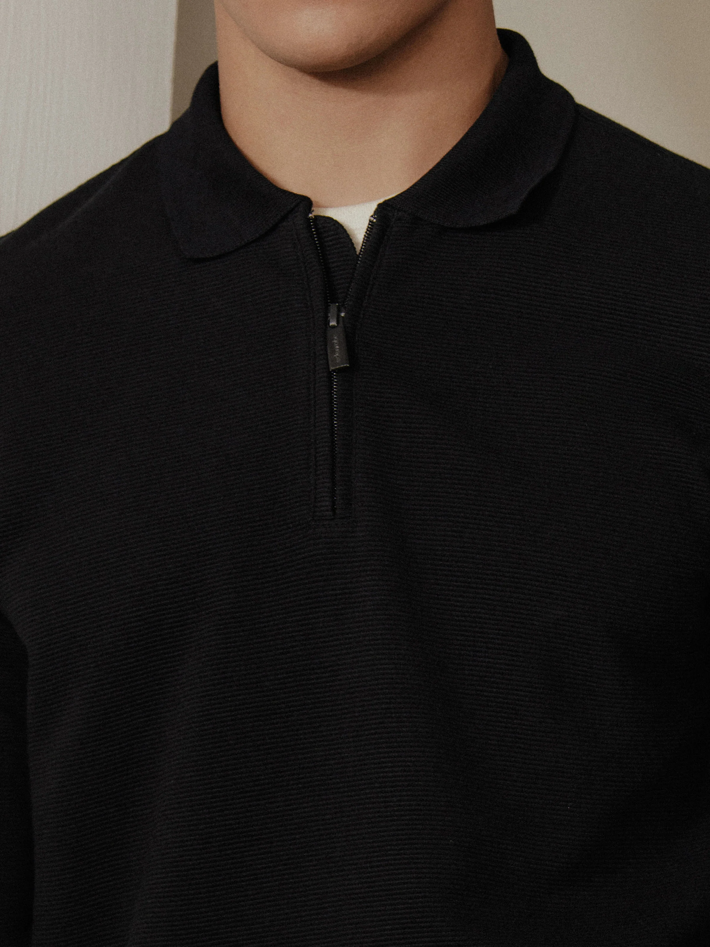Men's Black Polo Shirt - EMTPFS5-007 - Image 5