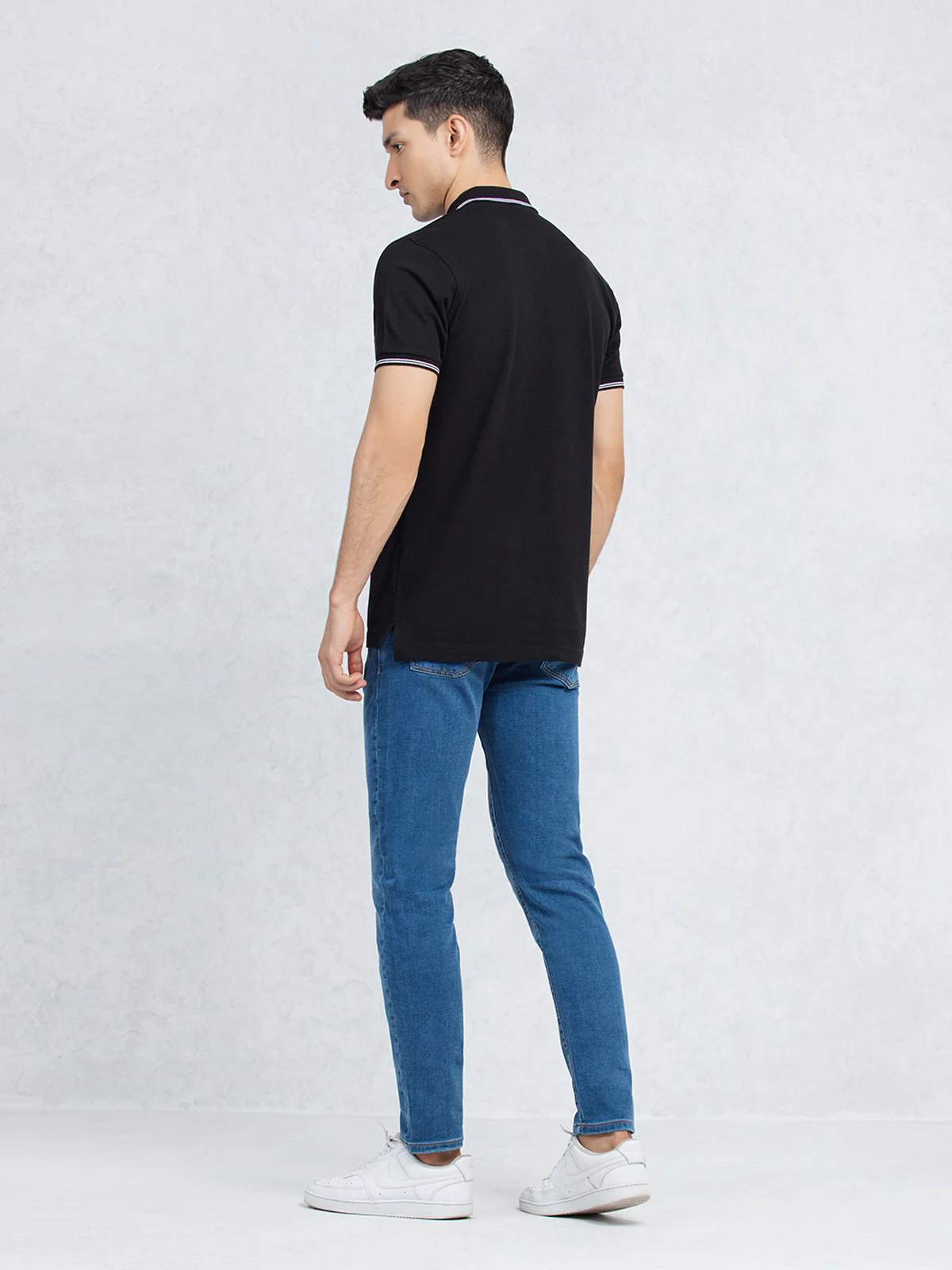 Men's Black Polo Shirt - EMTPS23-031 - Image 4
