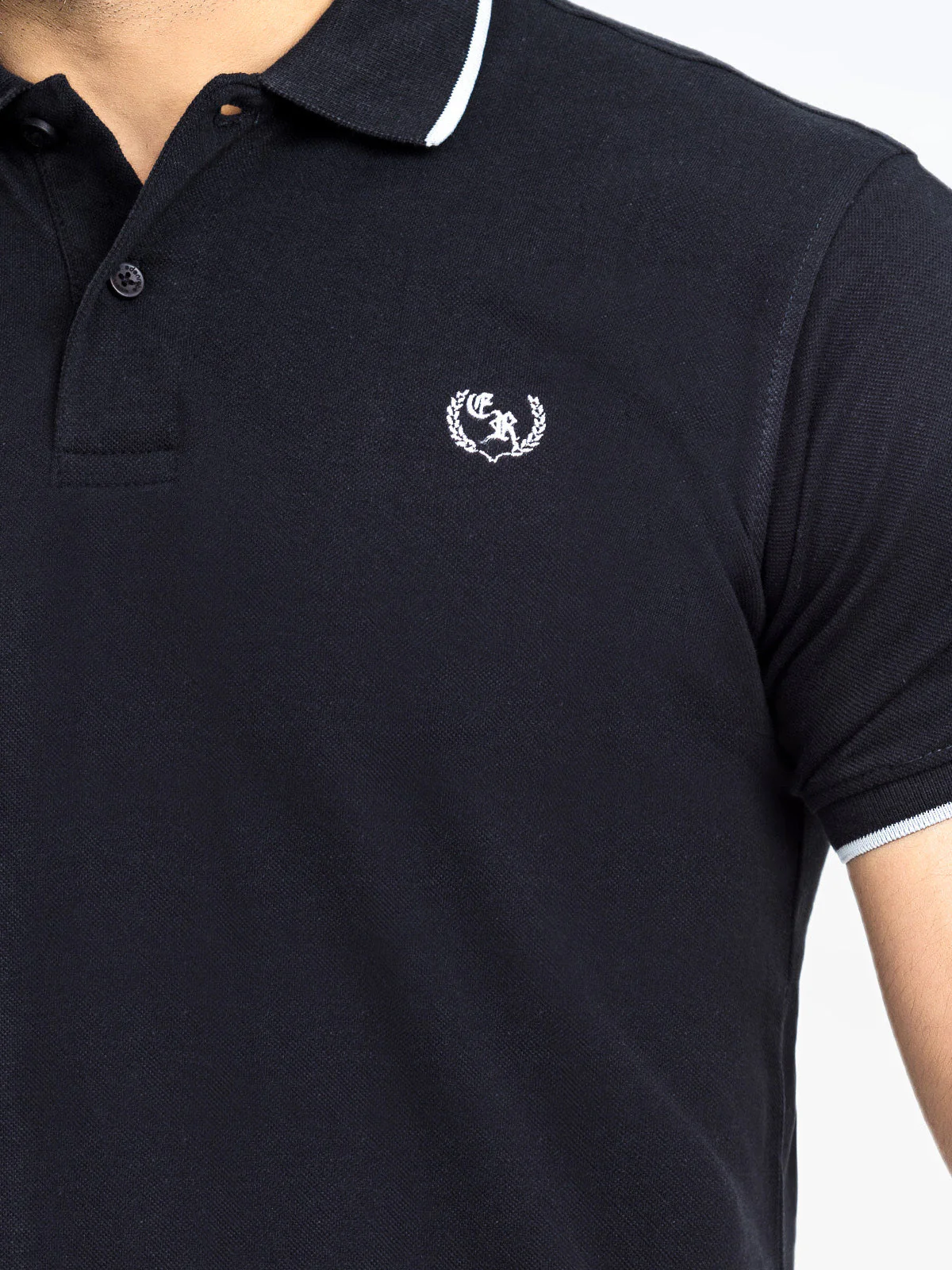 Men's Black Polo Shirt - EMTPS24-024 - Image 2