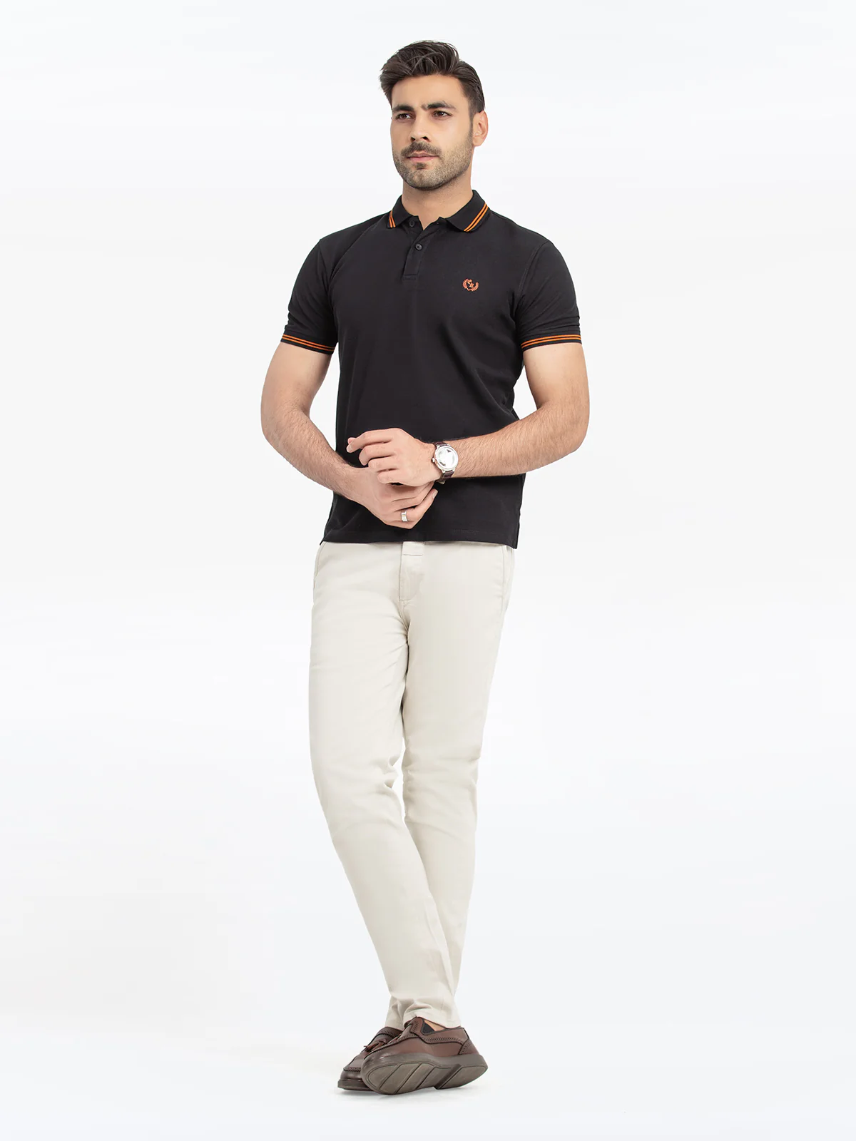 Men's Black Polo Shirt - EMTPS24-032 - Image 2
