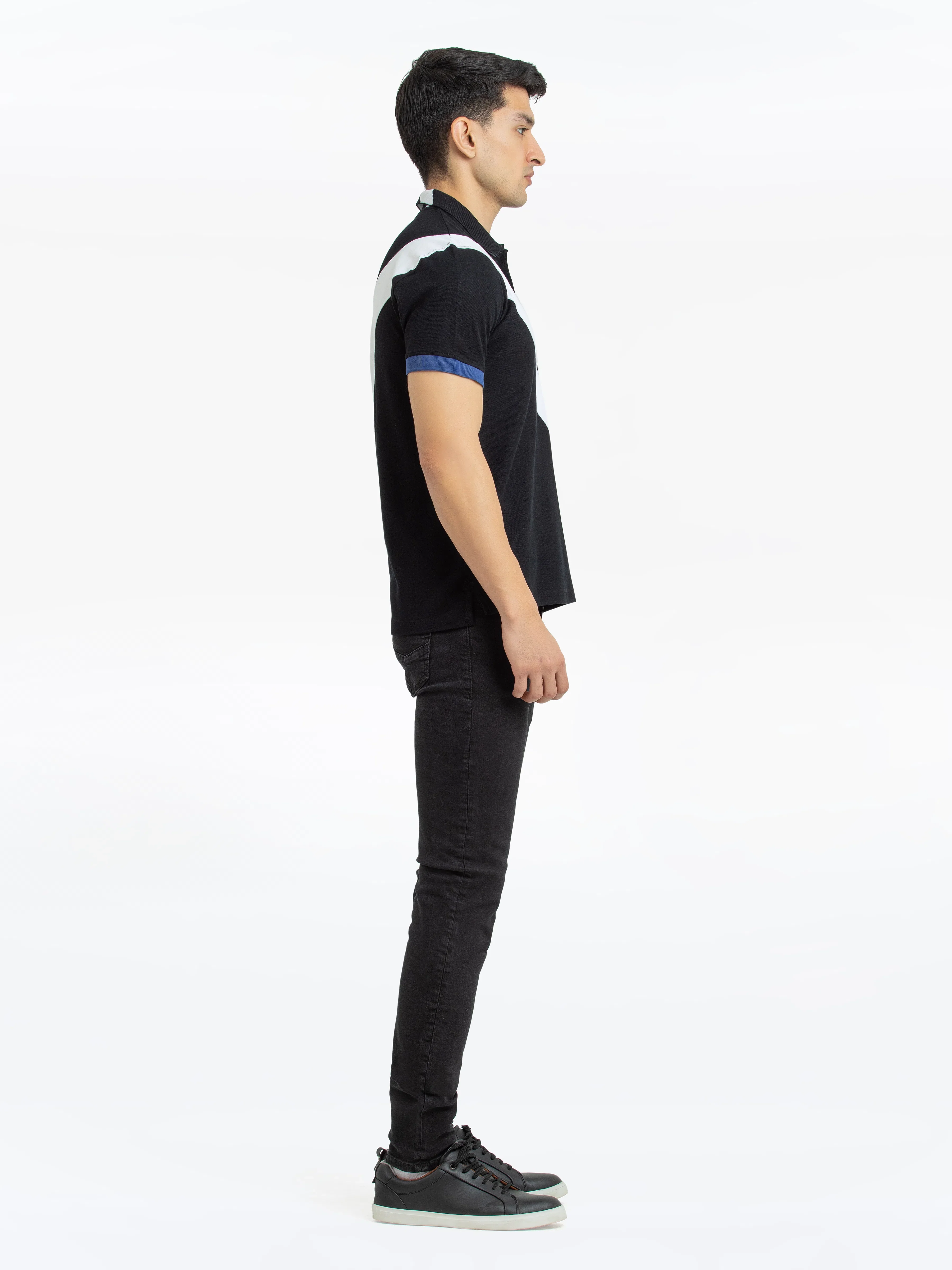Men's Black Polo Shirt - EMTPS24-048 - Image 4