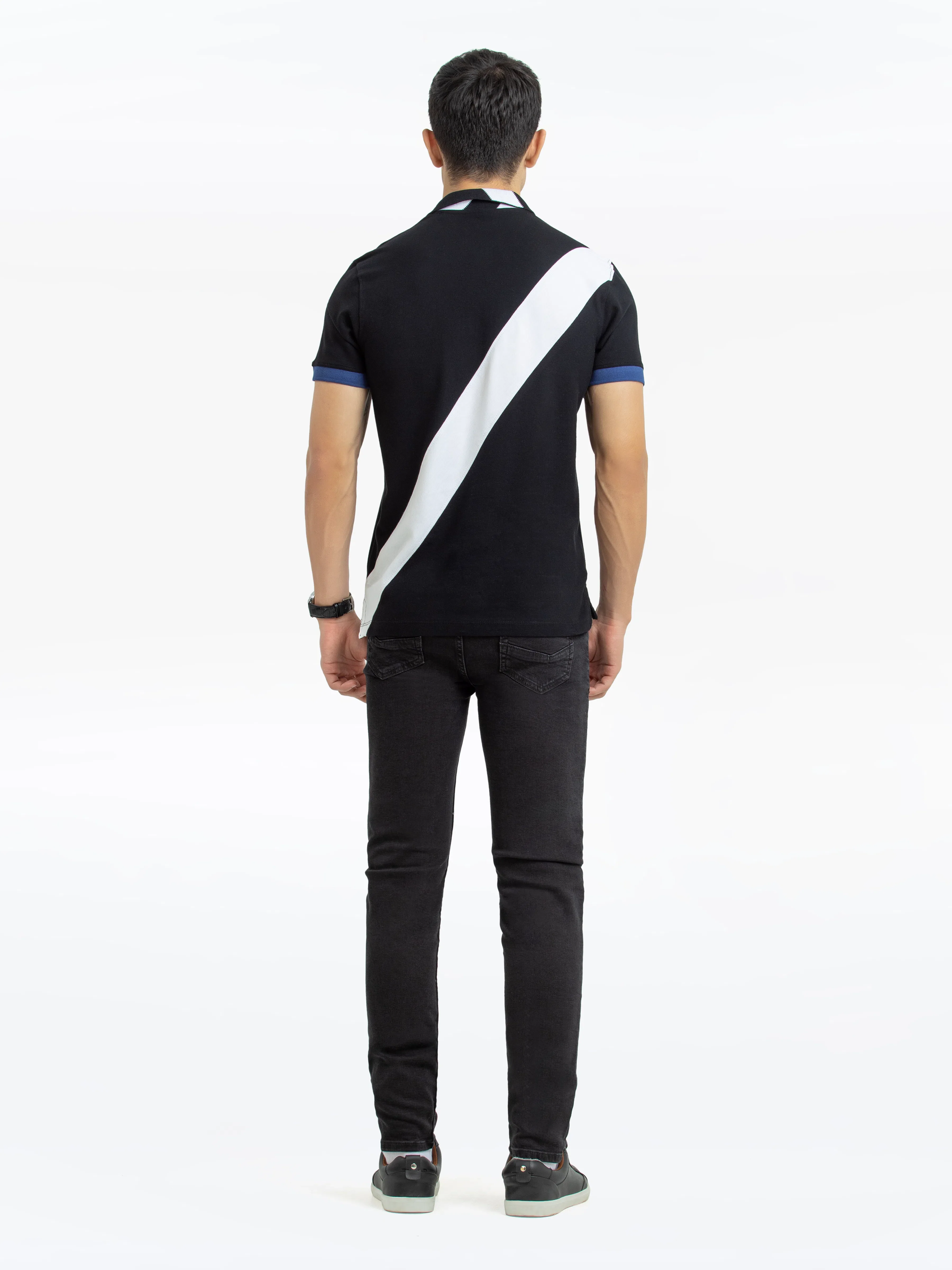 Men's Black Polo Shirt - EMTPS24-048 - Image 5