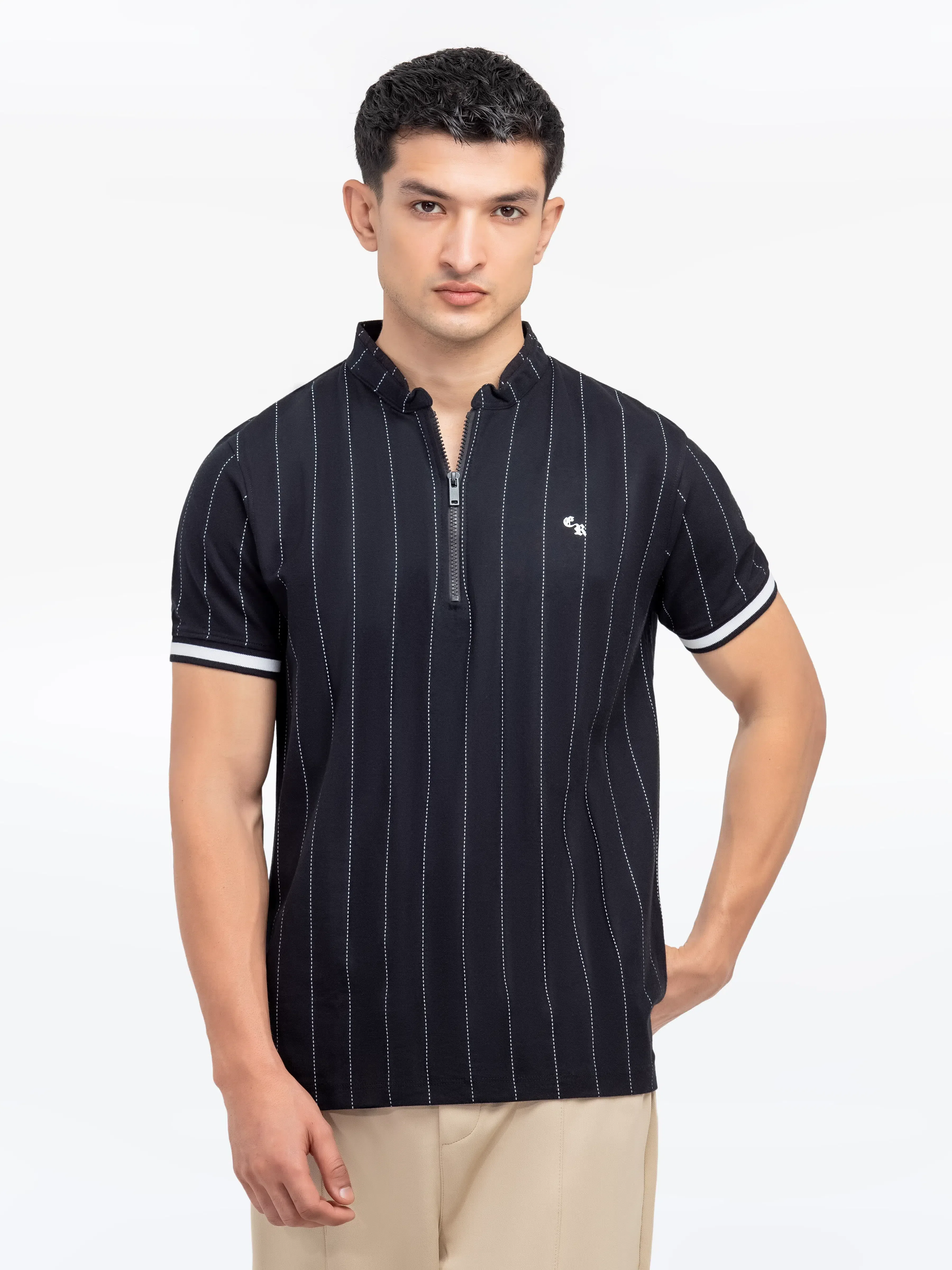 Men's Black Polo Shirt - EMTPS24-049 - Image 3