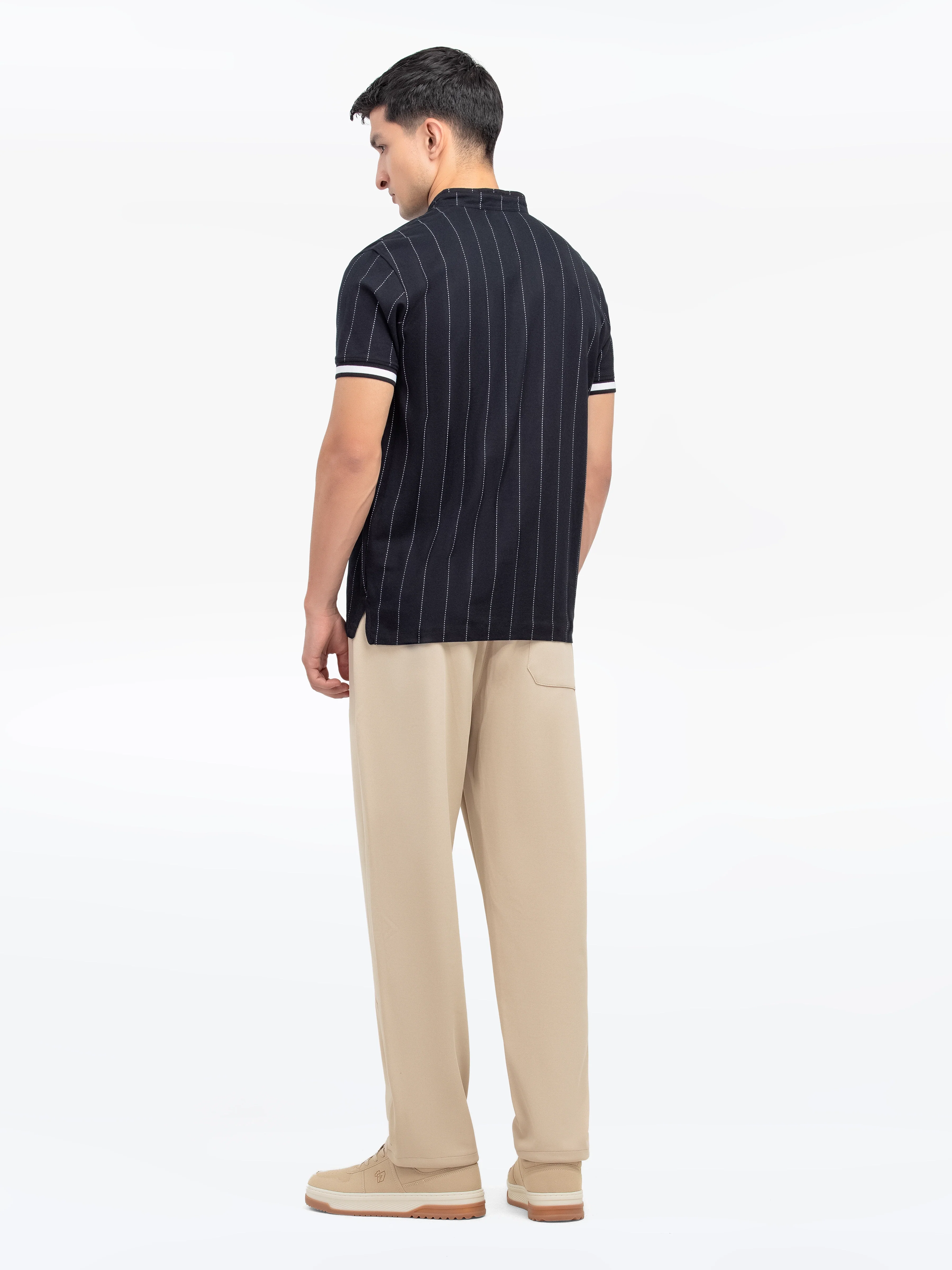Men's Black Polo Shirt - EMTPS24-049 - Image 6