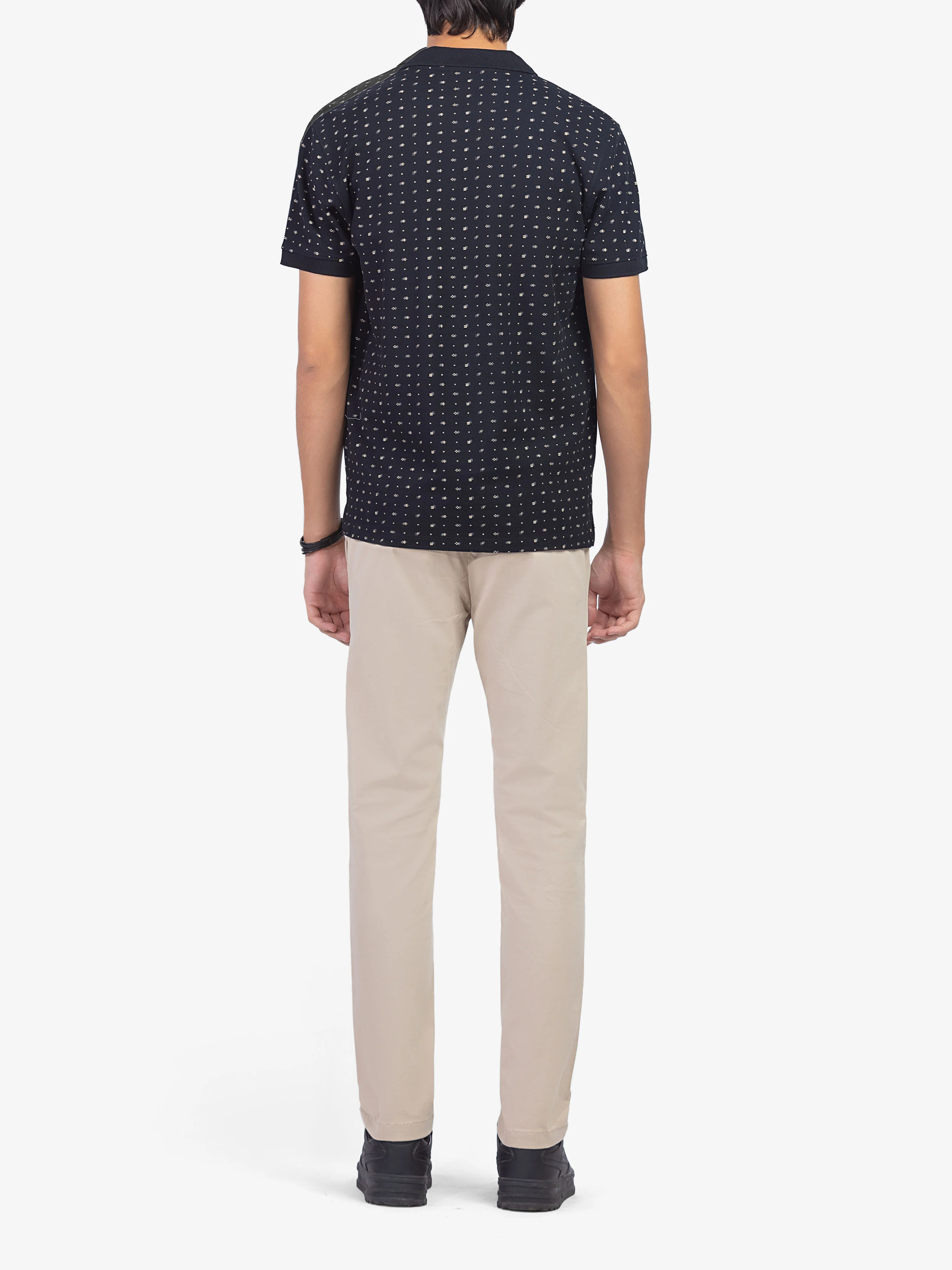 Men's Black Polo Shirt - EMTPS5-013 - Image 5