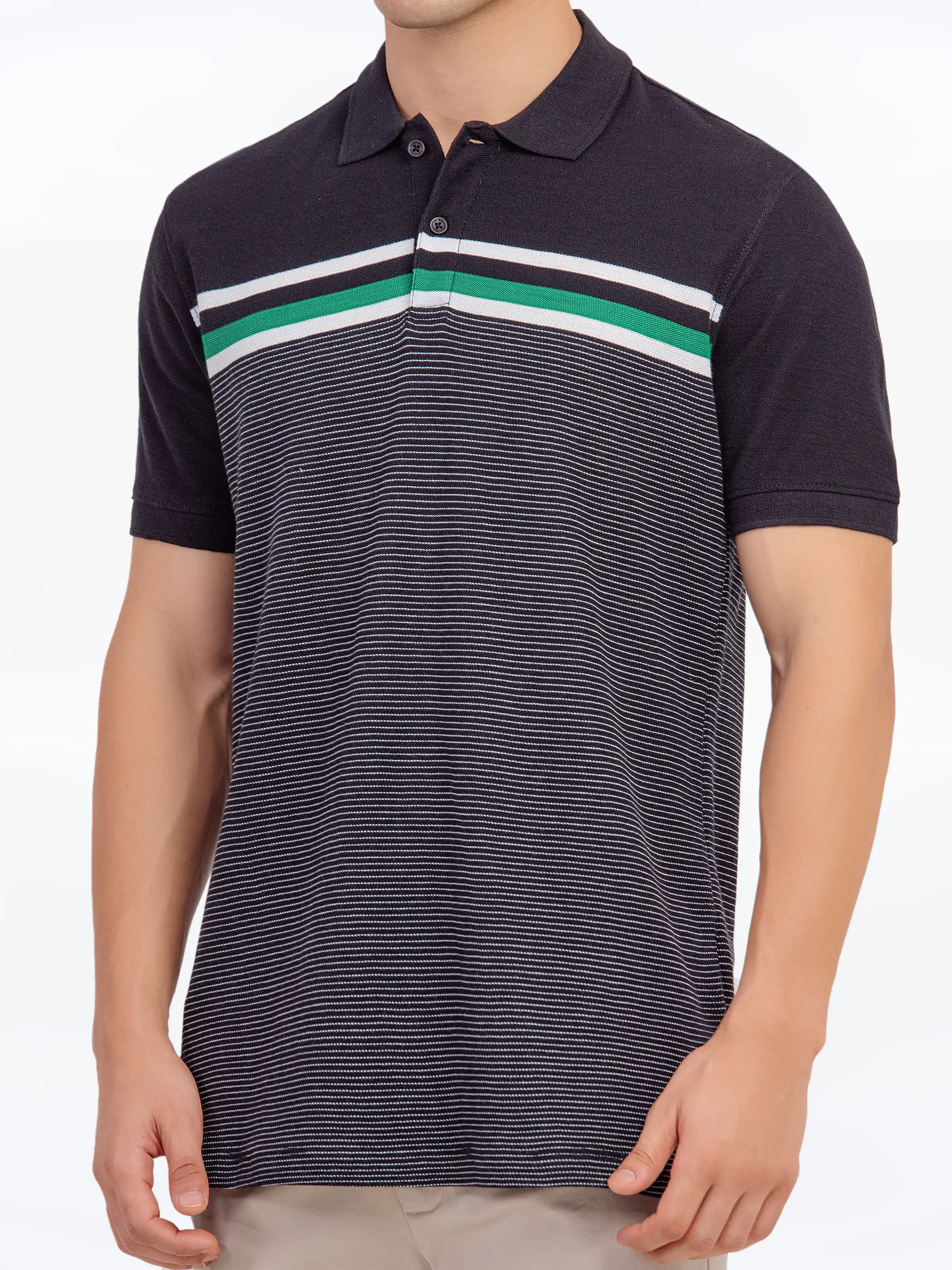 Men's Black Polo Shirt - EMTPS5-029 - Image 4