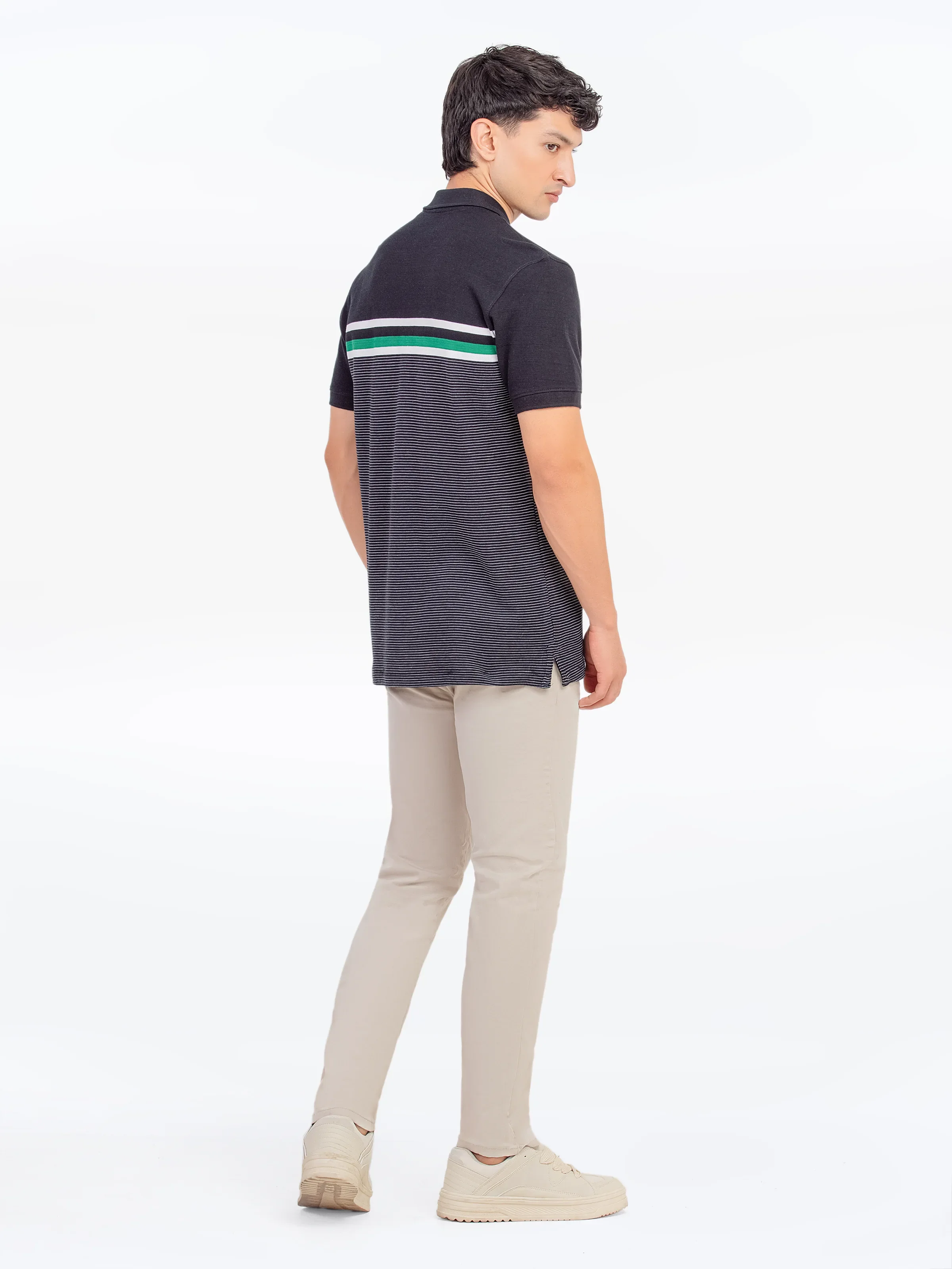 Men's Black Polo Shirt - EMTPS5-029 - Image 5