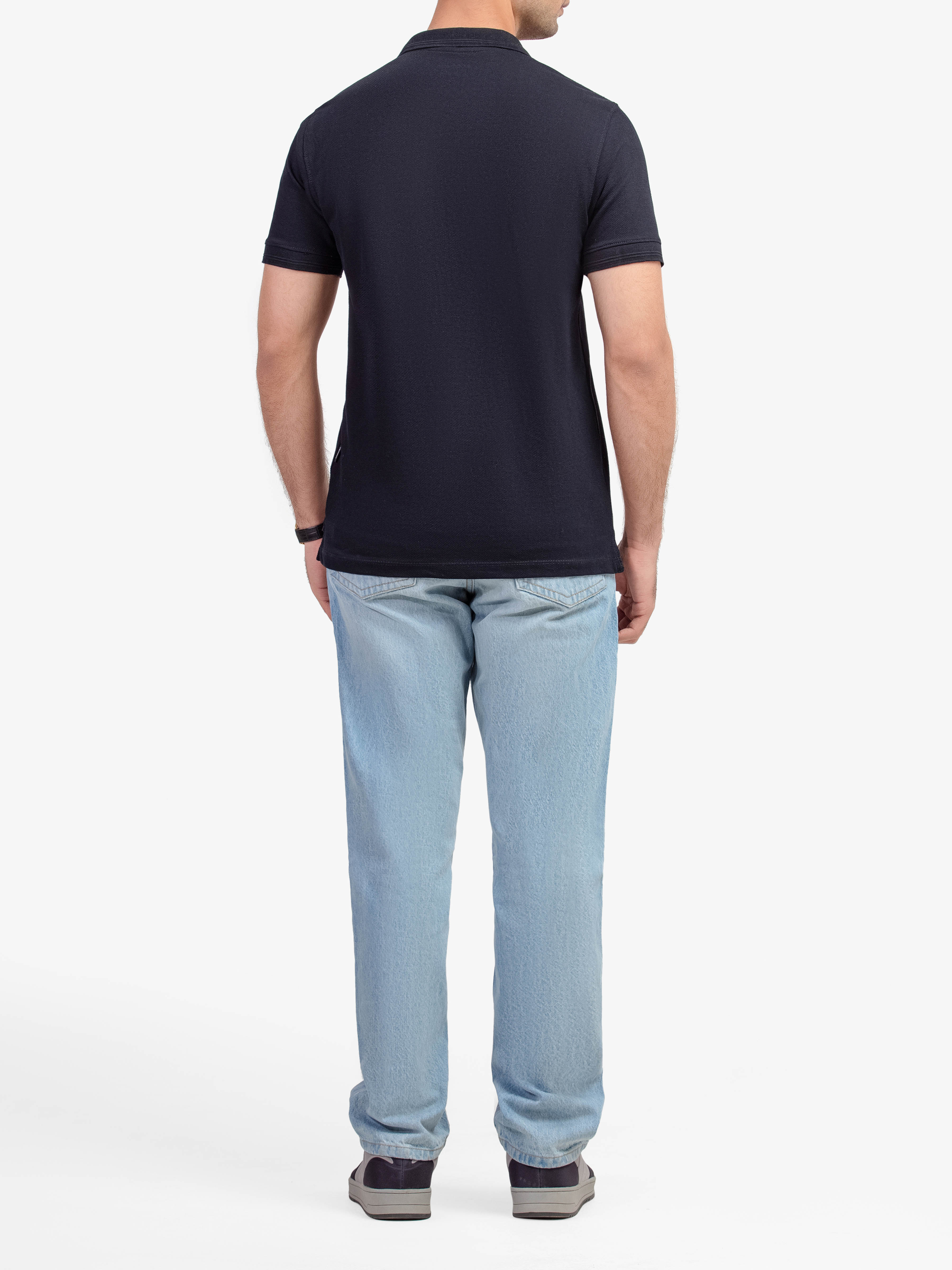 Men's Black Polo Shirt - EMTPS5-032 - Image 5