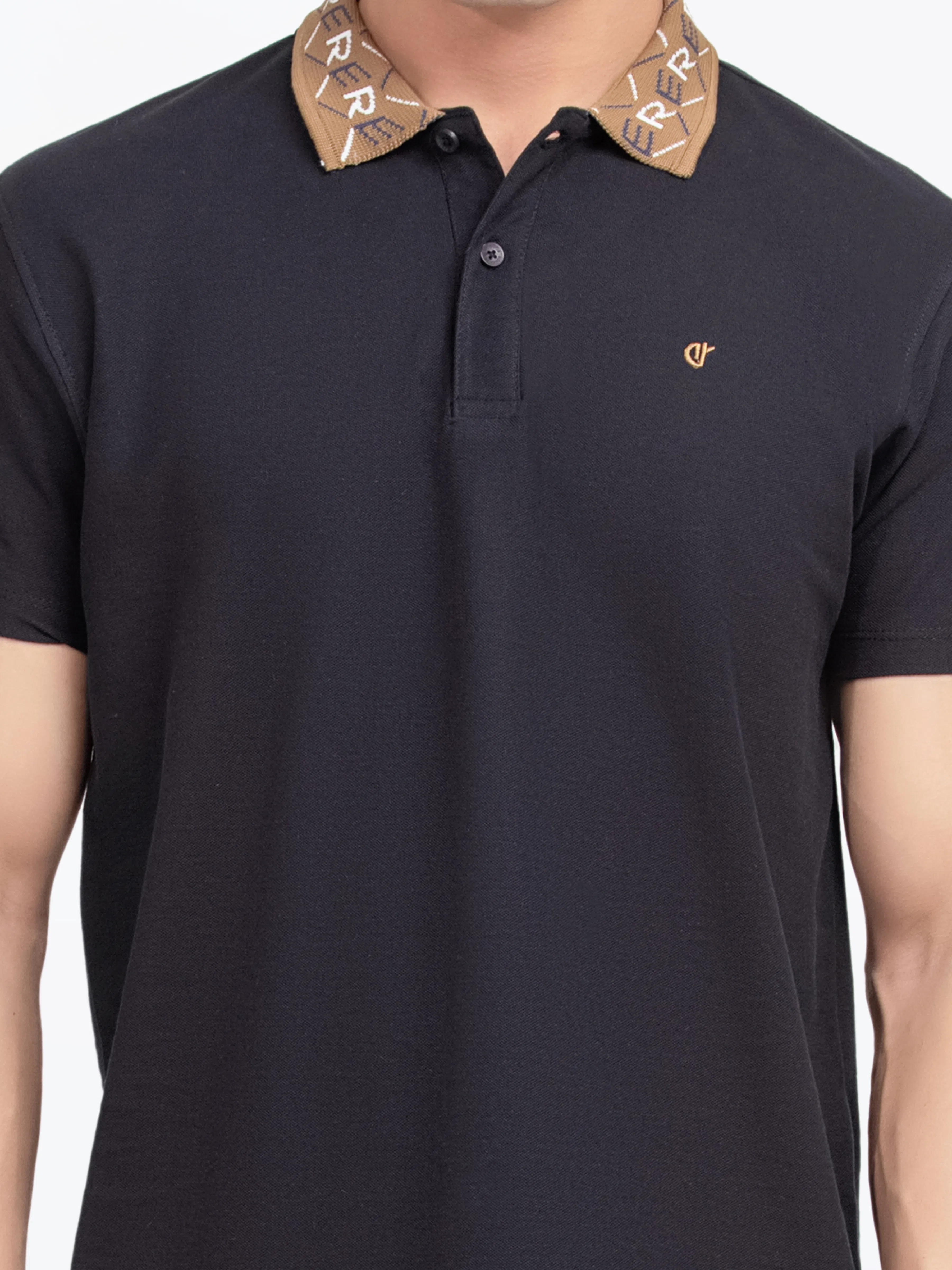 Men's Black Polo Shirt - EMTPS5-037 - Image 3