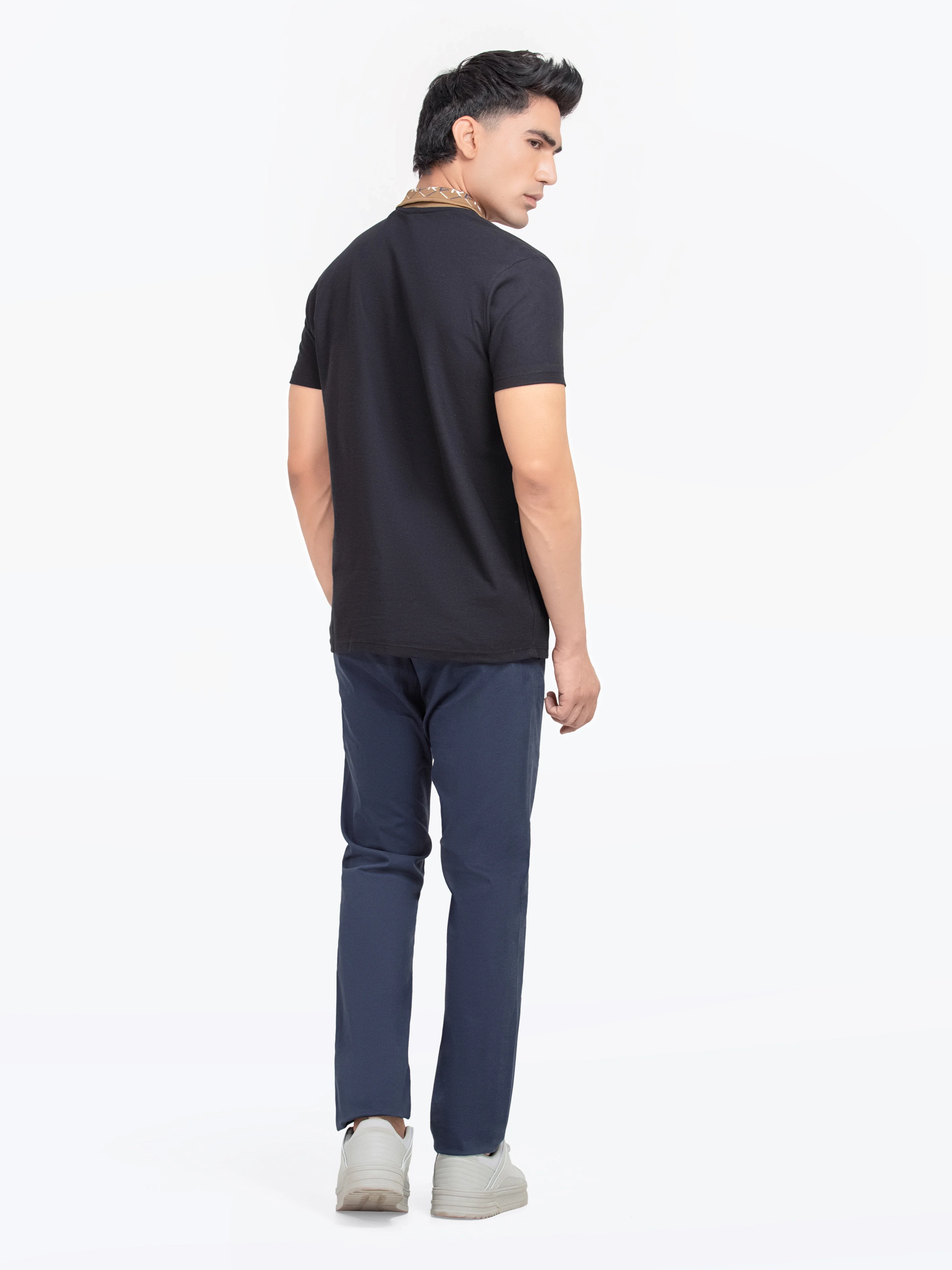 Men's Black Polo Shirt - EMTPS5-037 - Image 5