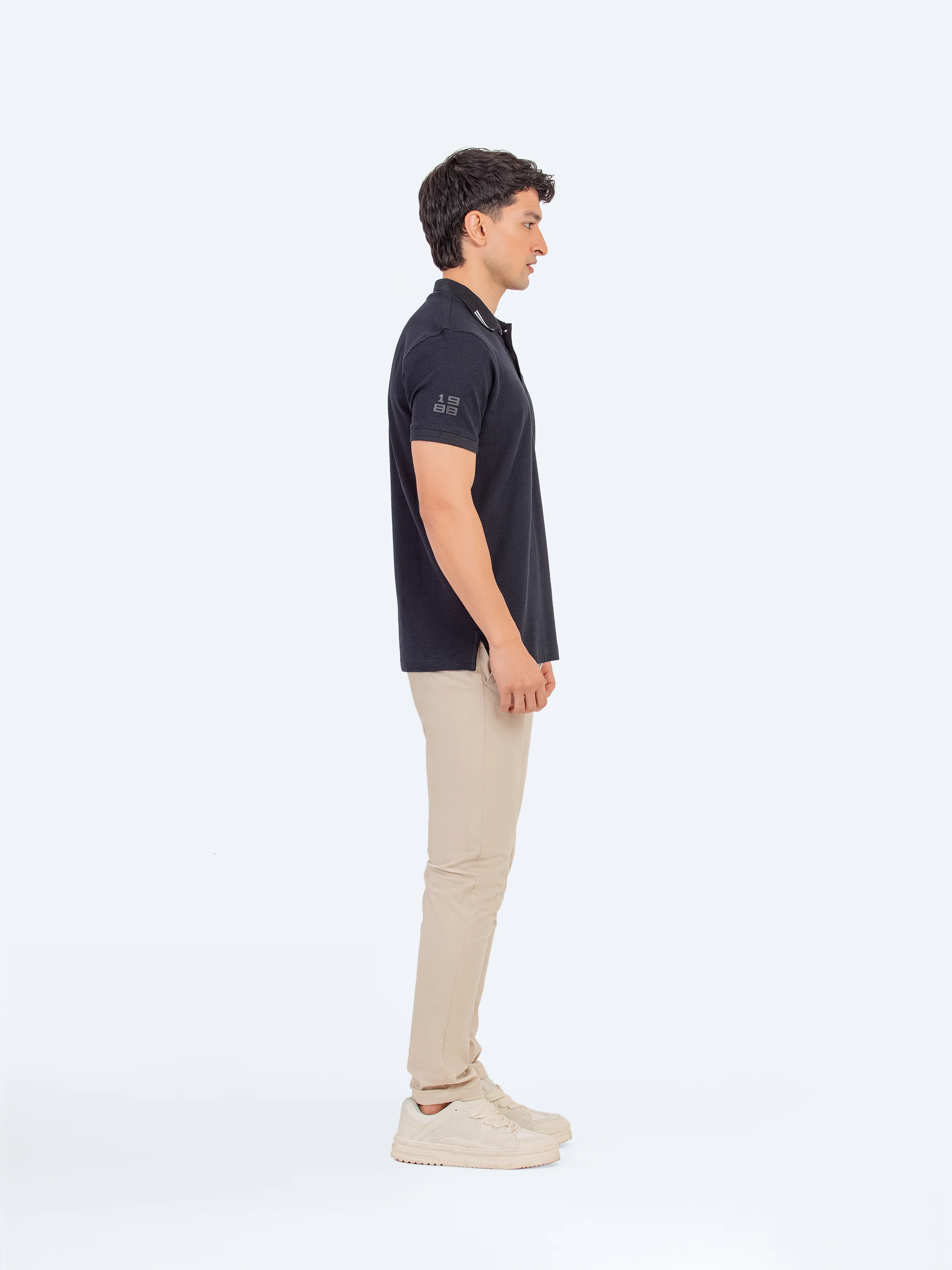 Men's Black Polo Shirt - EMTPS5-045 - Image 4