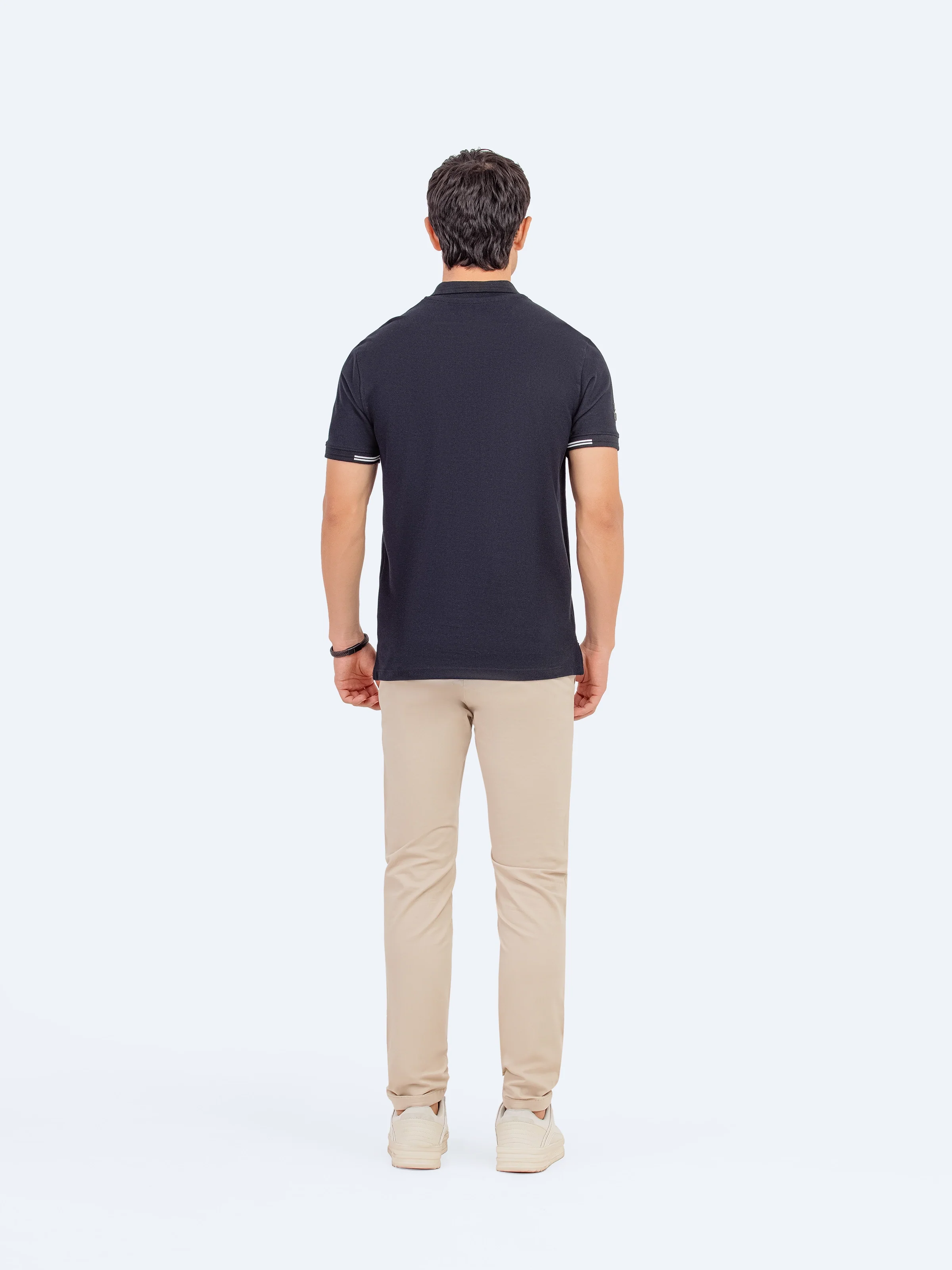 Men's Black Polo Shirt - EMTPS5-045 - Image 5