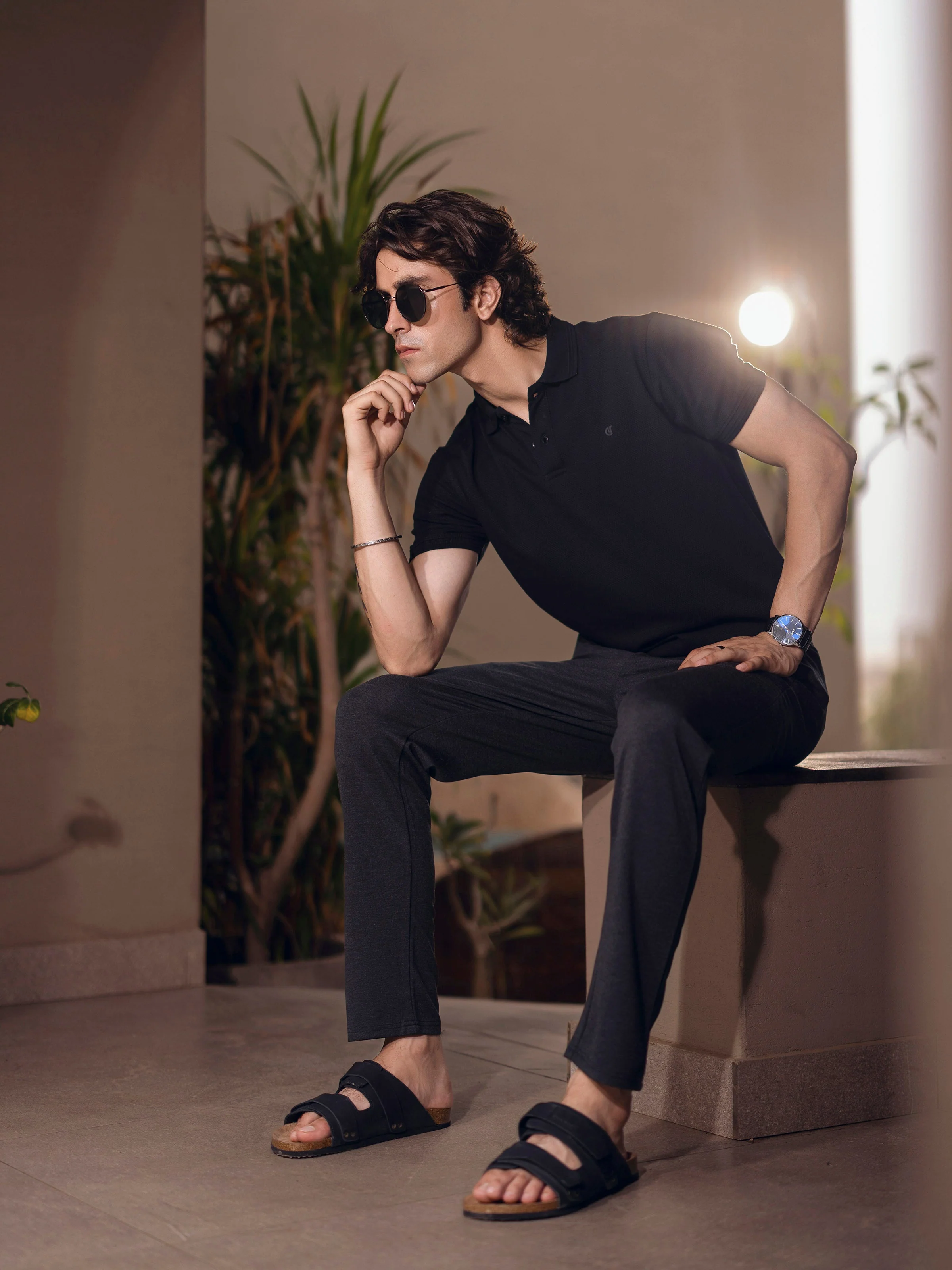 Men's Black Polo Shirt - EMTPS5-061 - Image 6