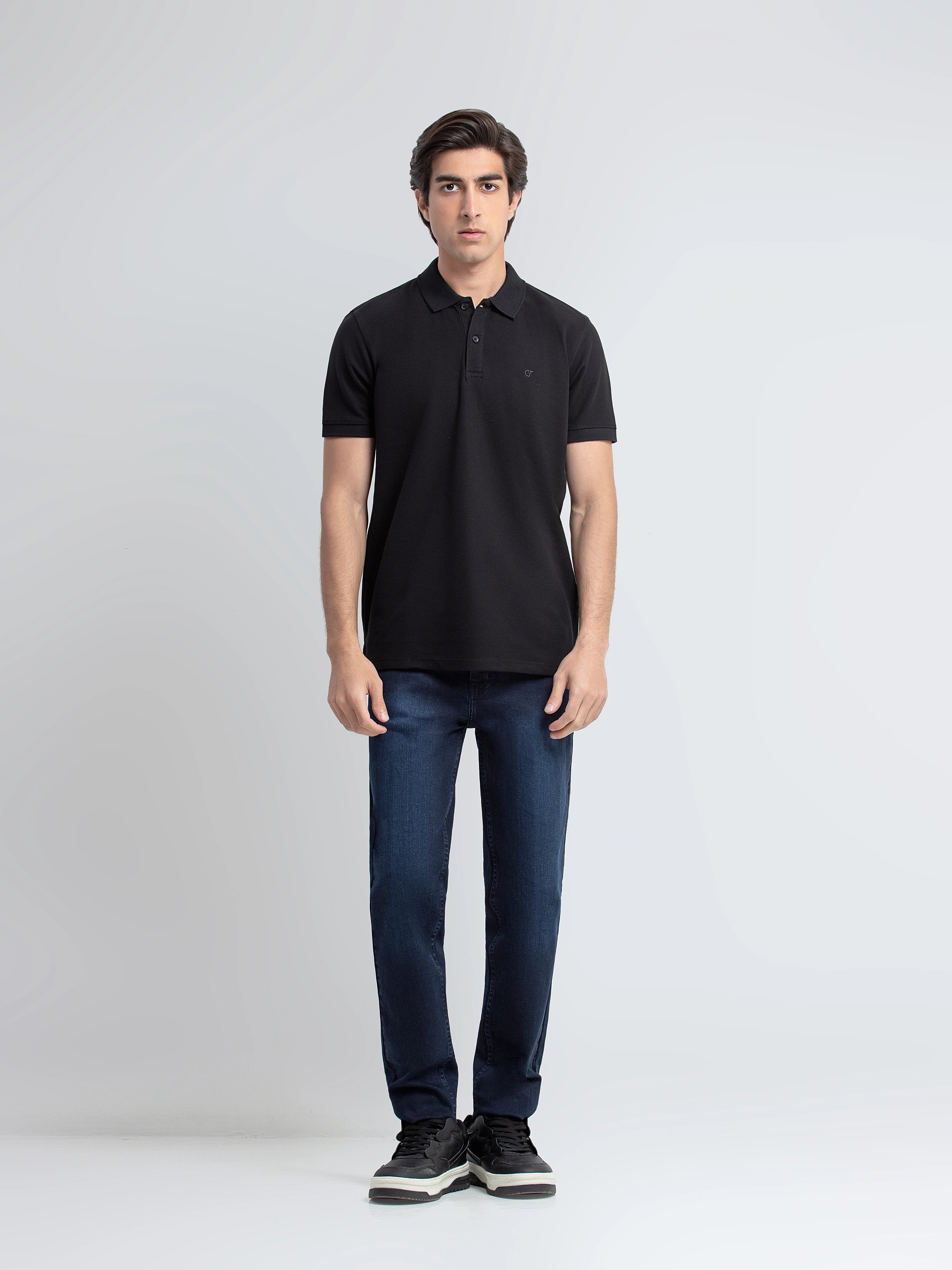 Men's Black Polo Shirt - EMTPS6-001 - Image 2