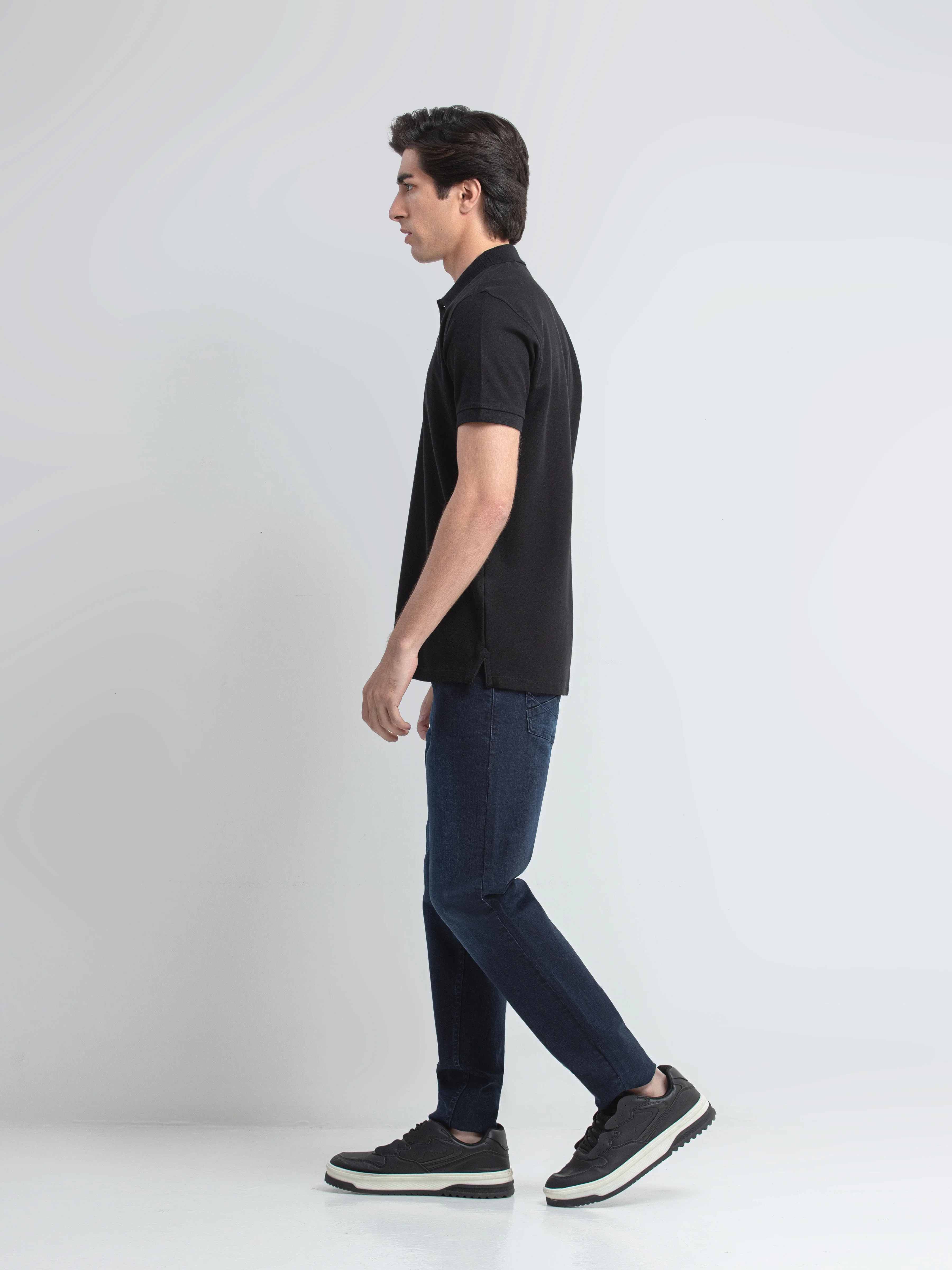 Men's Black Polo Shirt - EMTPS6-001 - Image 4